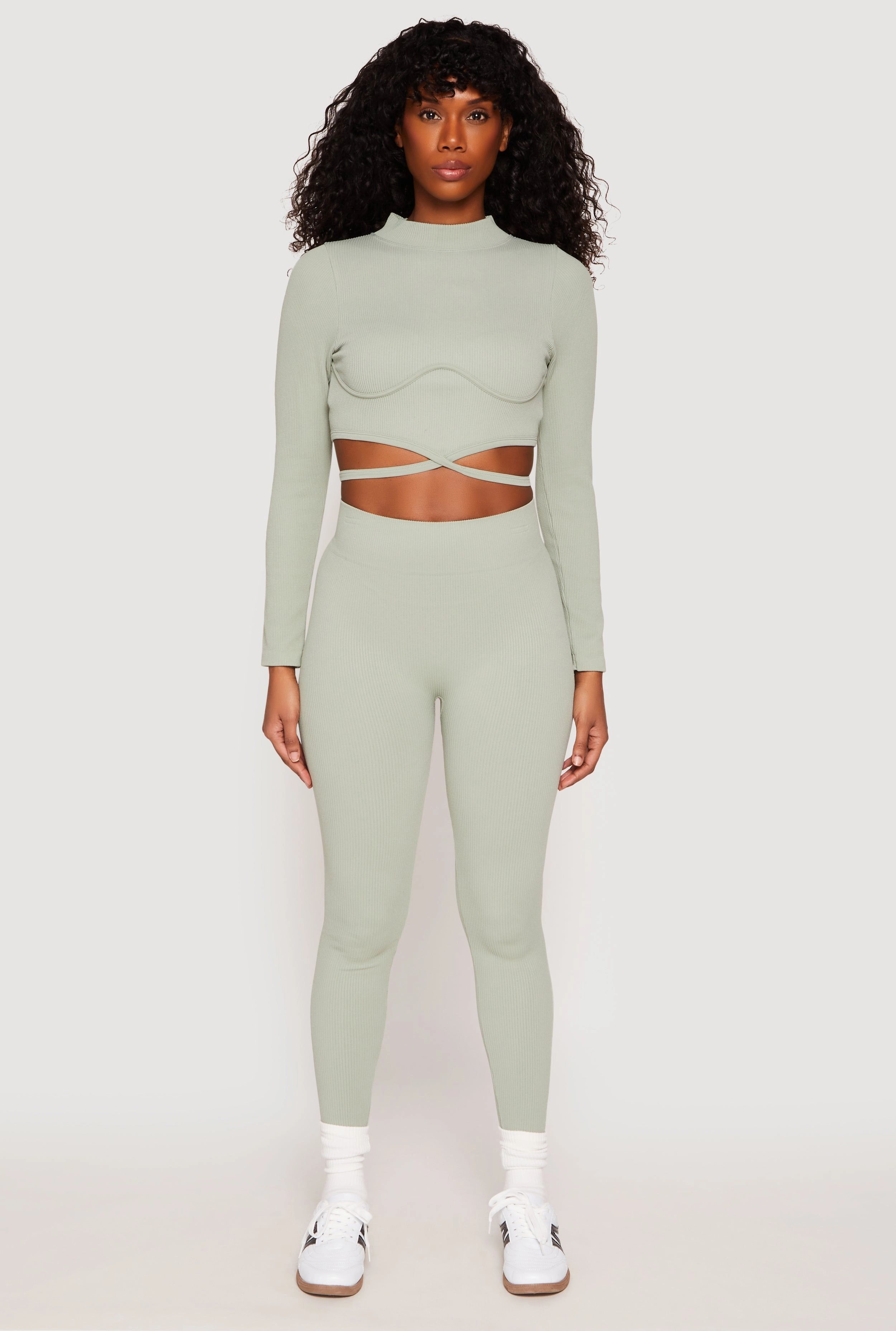 Seamless Long Sleeve Tie Back Crop Top Eco - friendly