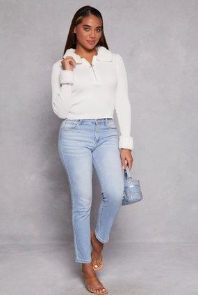 Fashion Lover Durable Minimalist Style Outfit Combo WAX Whiskered Straight Leg Jeans