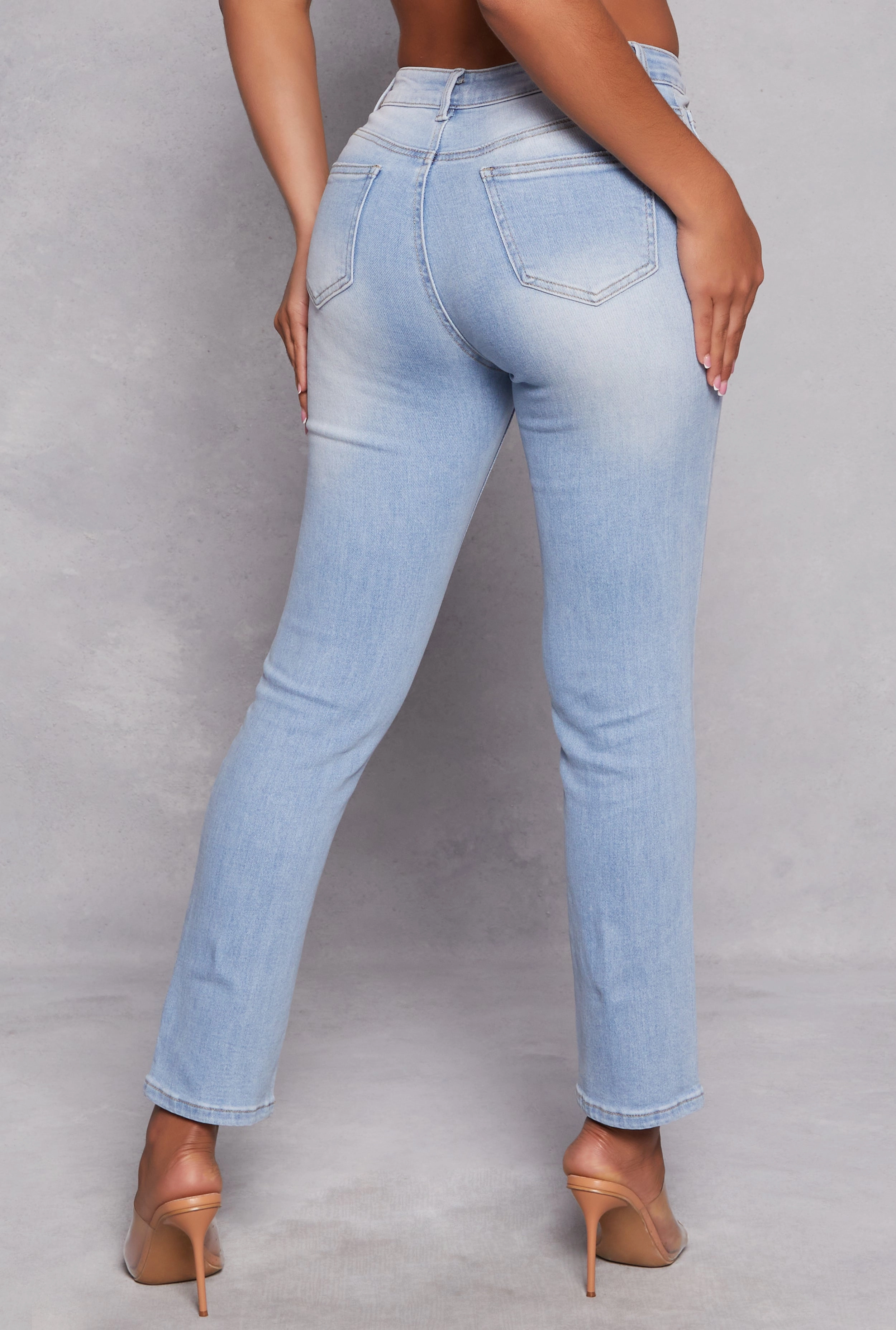 WAX Whiskered Straight Leg Jeans Ready Choice