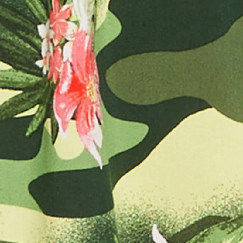 understated look Refined Mood Floral Camo Print Empire Waist Dress