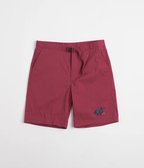by Parra Anxious Dog Shorts - Wine Wrinkle Resistant Material UPFProtection