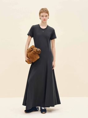 Art Inspired Must-have Flowy Hem Waisted Dress