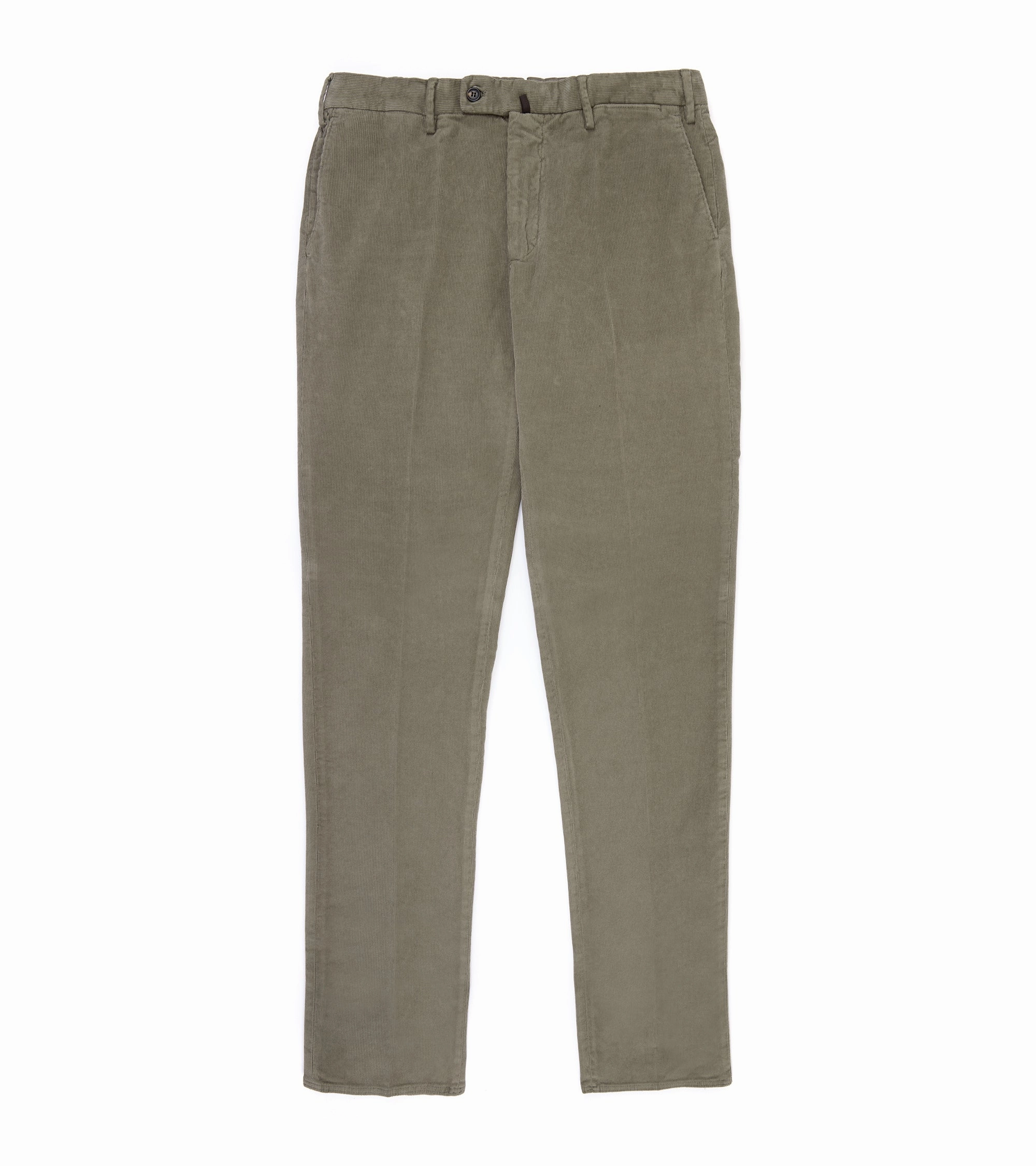 Incotex Regular Overdyed Cotton Corduroy Trousers: Sage Active Comfort Wear Athletic Flex Wear