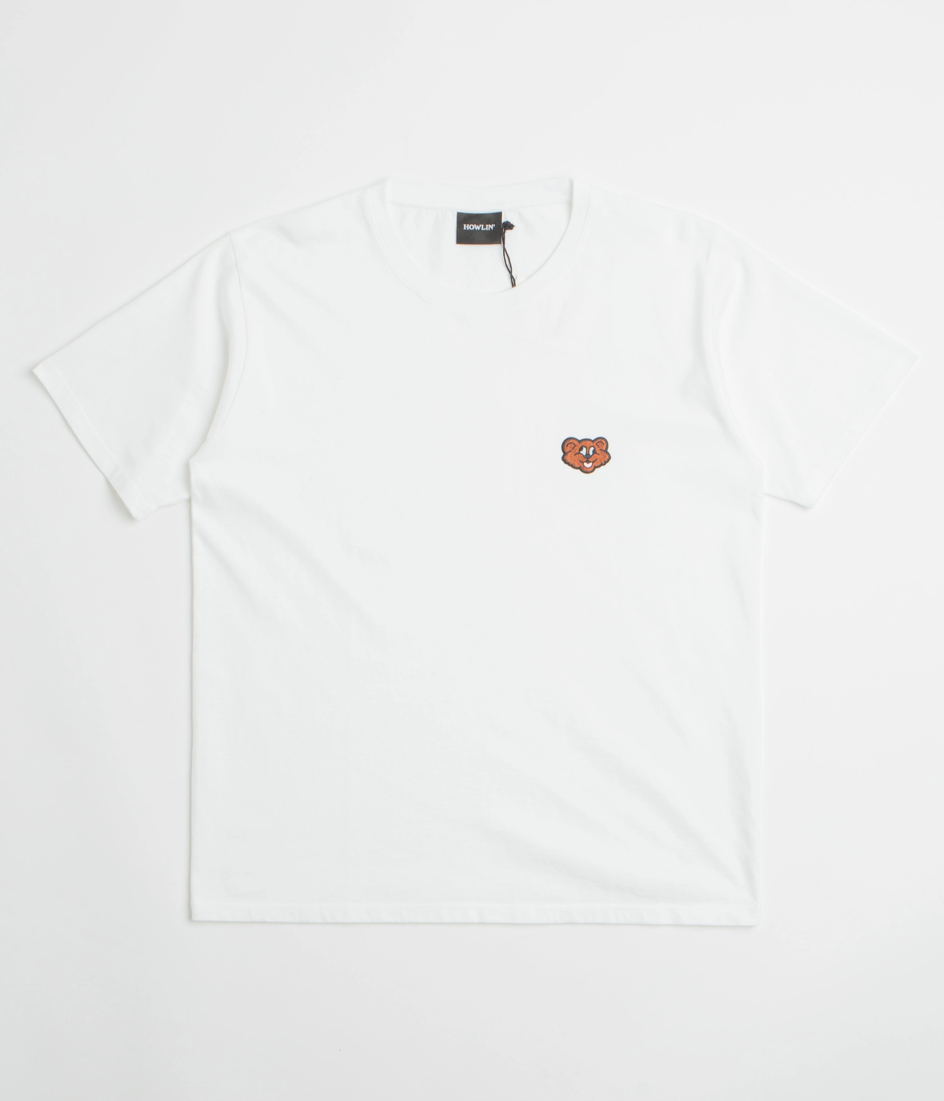 Heather Texture Finish Howlin' Shaggy Bear T-Shirt - White