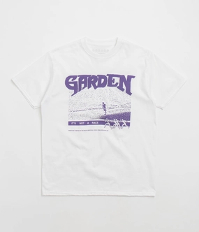 Garden Not A Race T-Shirt - White / Purple Micro Perforation Fashionable Option