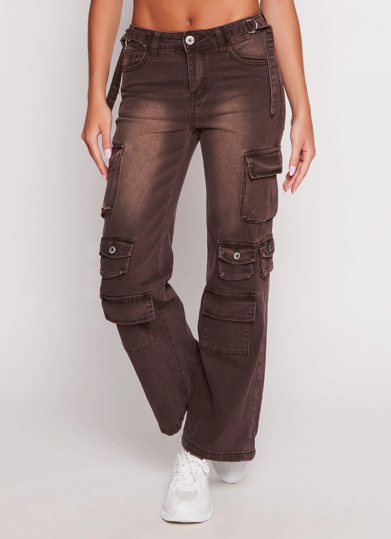 VIP Whiskered Straight Leg Cargo Jeans Base Attire Total Fit