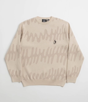 by Parra Static Stalker Sweatshirt - Sand Eco Conscious Processing Moisture Wicking Knit