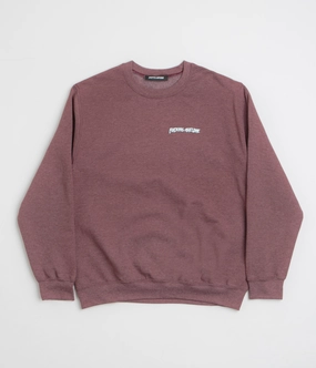 Fucking Awesome Believe Crewneck Sweatshirt - Maroon Chilly Day Essentials