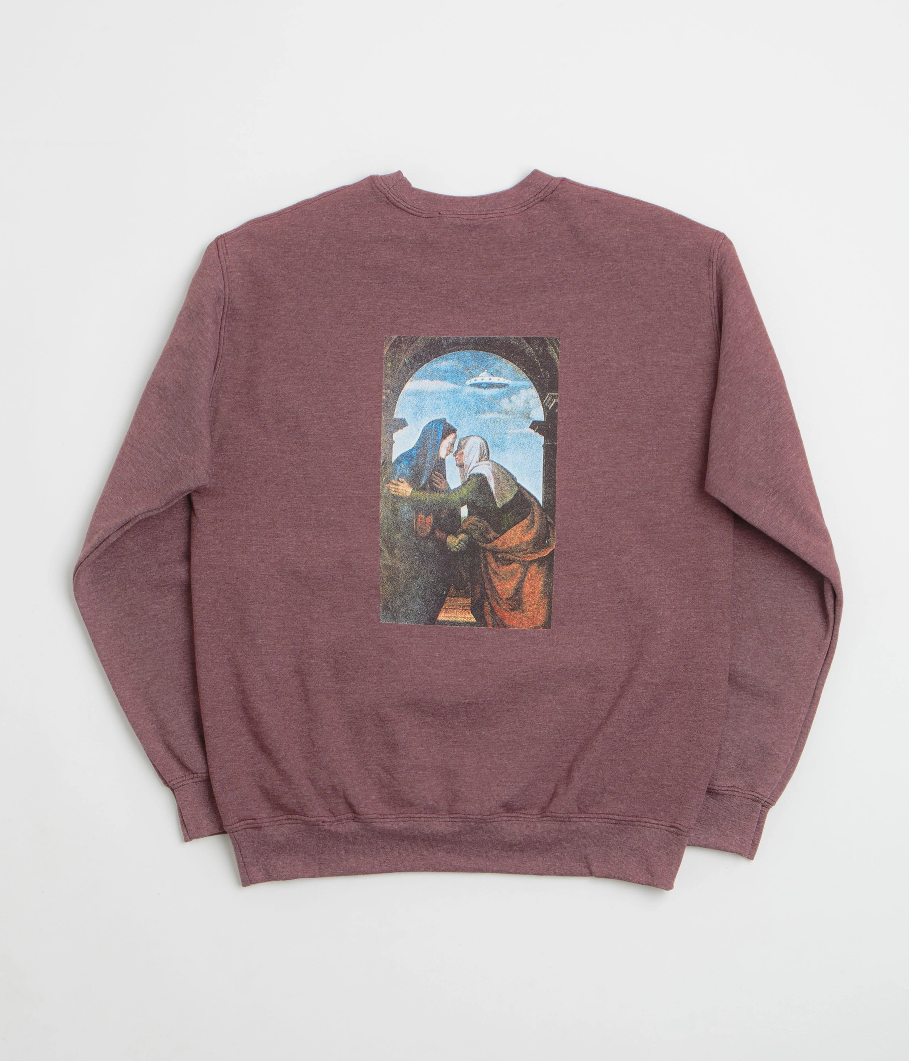 Casual Wear Ultimate Layer Fucking Awesome Believe Crewneck Sweatshirt - Maroon
