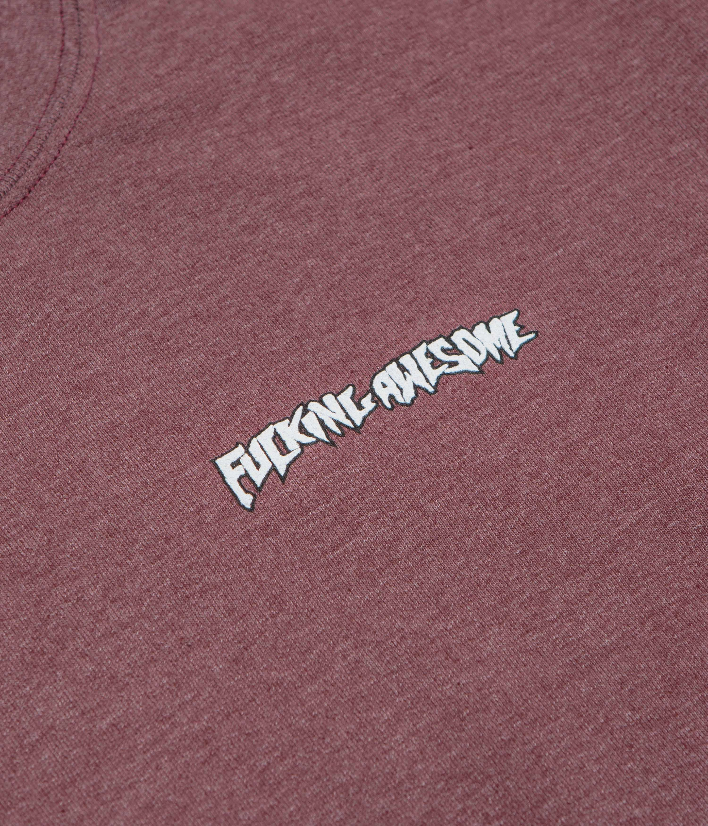 Smart Layers Fucking Awesome Believe Crewneck Sweatshirt - Maroon