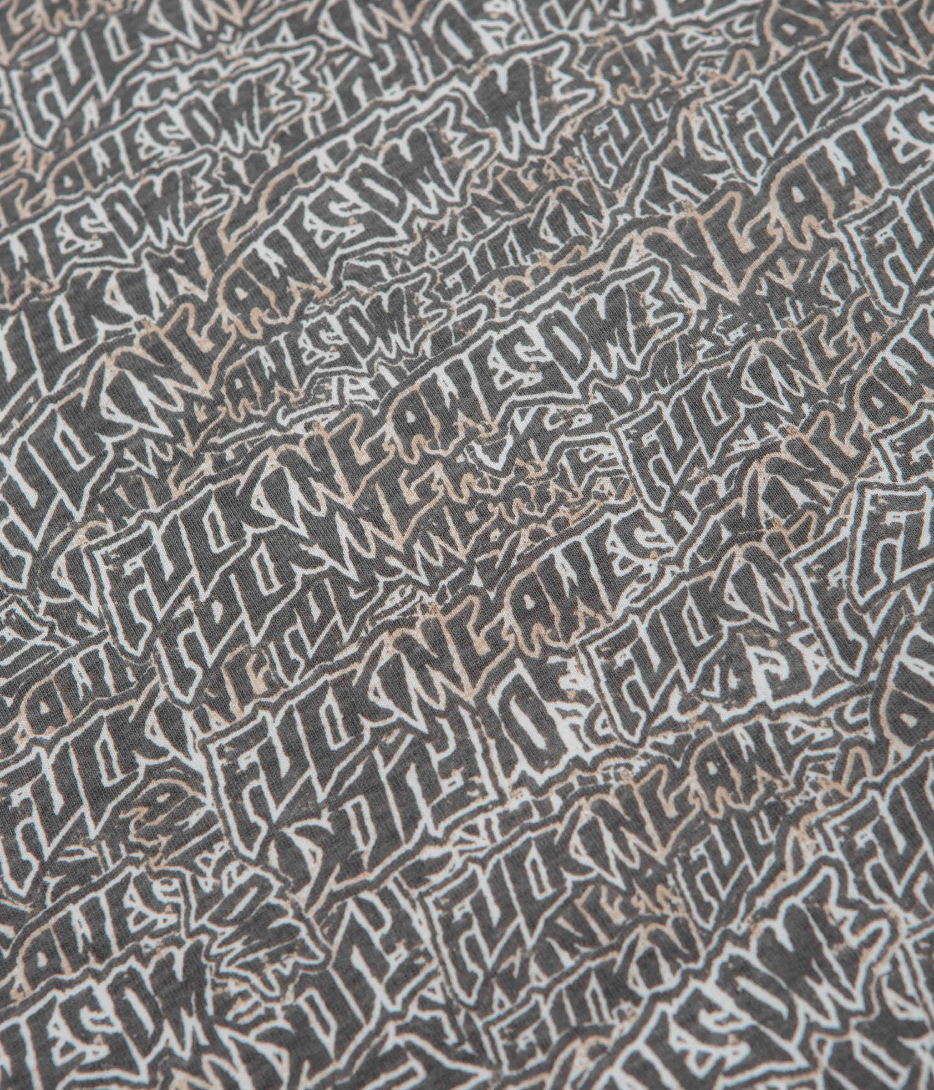 TaglessCollar Smart Layer Fucking Awesome Burnt Sticker Stamp T-Shirt - All Over Print