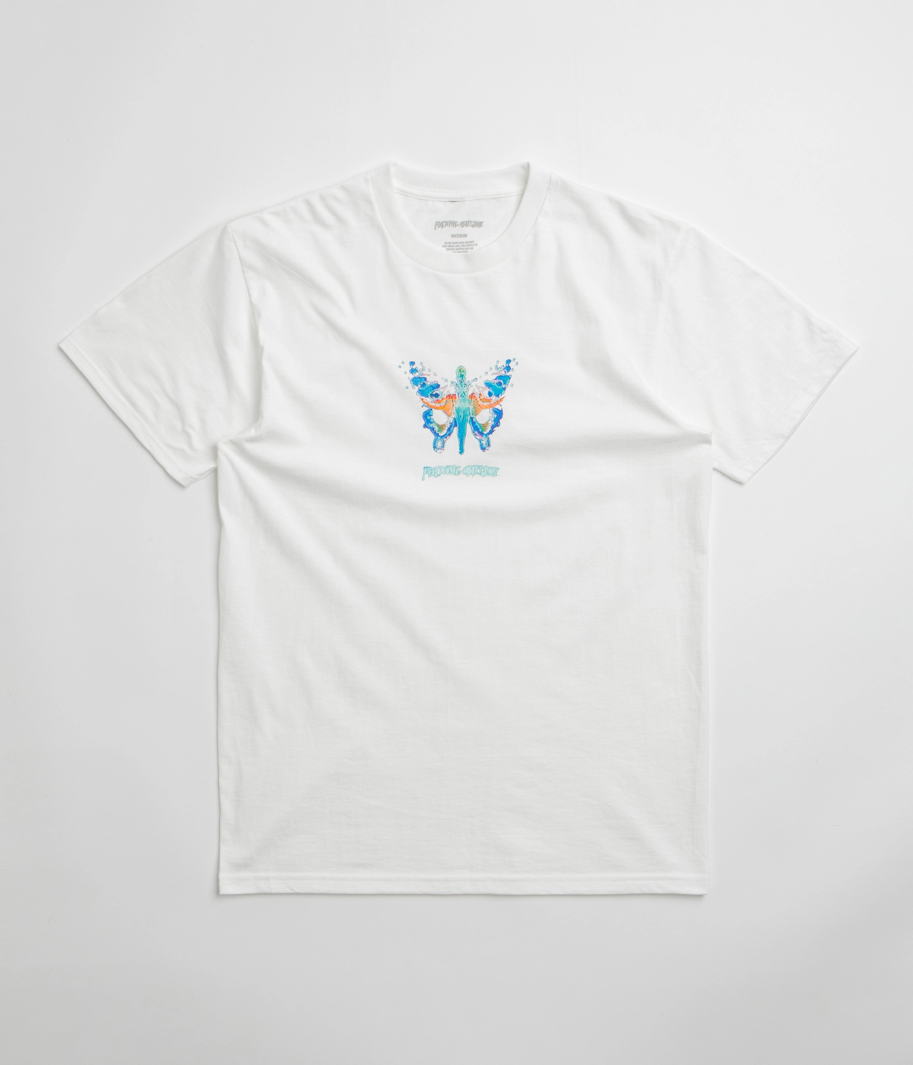 Fucking Awesome Butterfly T-Shirt - White Chilly Comfort