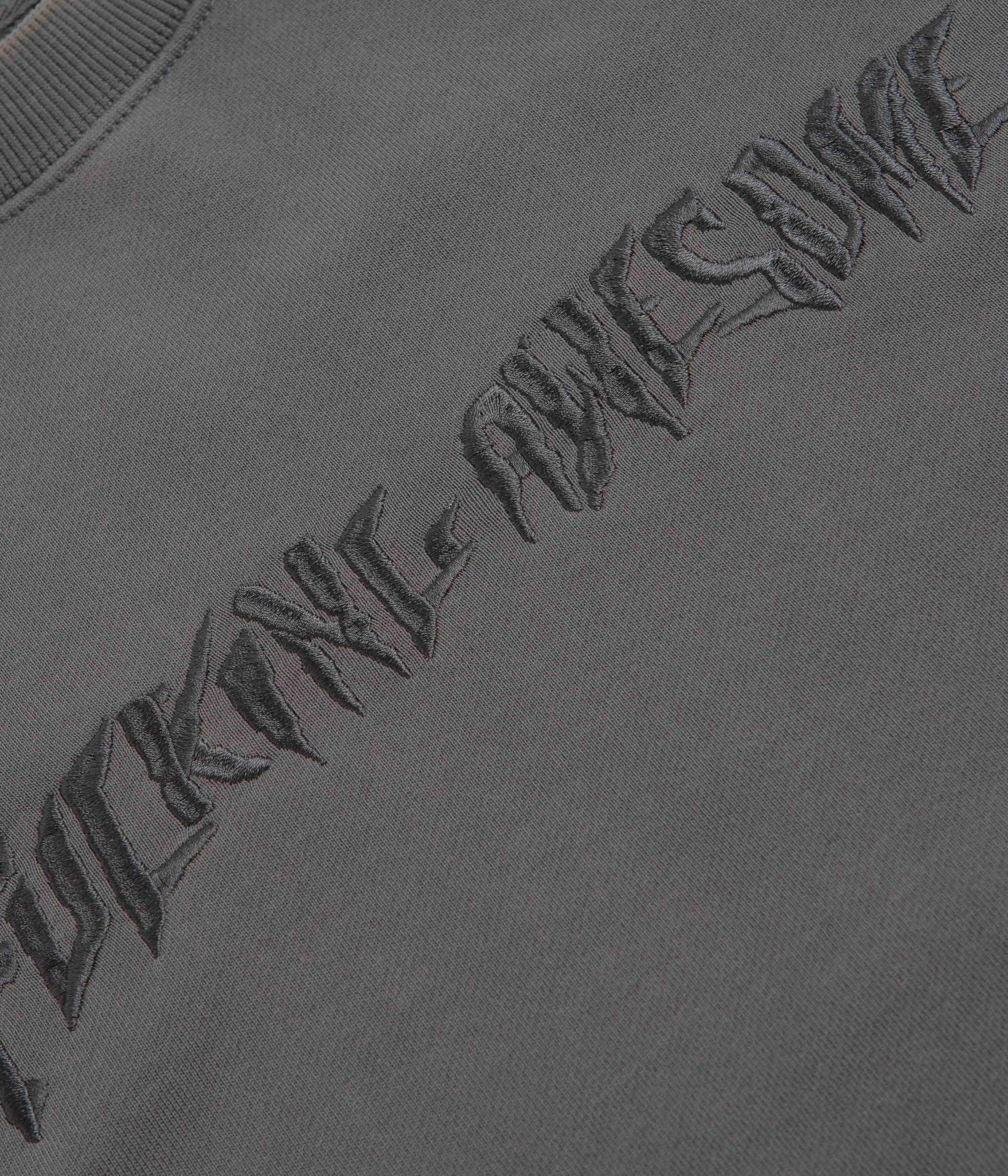 Fucking Awesome Distressed Stamp Crewneck Sweatshirt - Black Lightweight Cable Pattern winter warmth