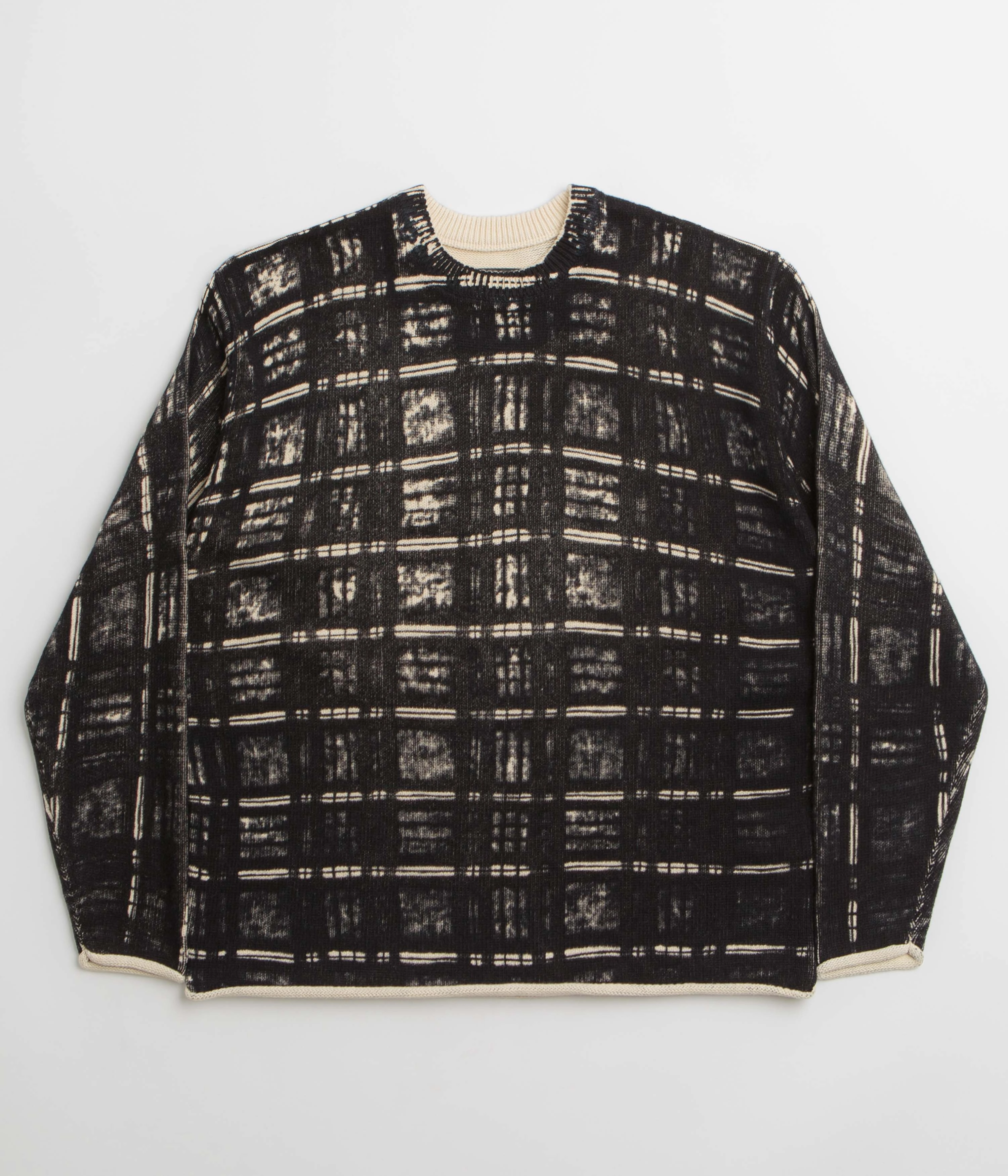 Fucking Awesome Printed Plaid Sweatshirt - Black Plaid Chilly Ready
