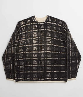 Fucking Awesome Printed Plaid Sweatshirt - Black Plaid Chilly Ready