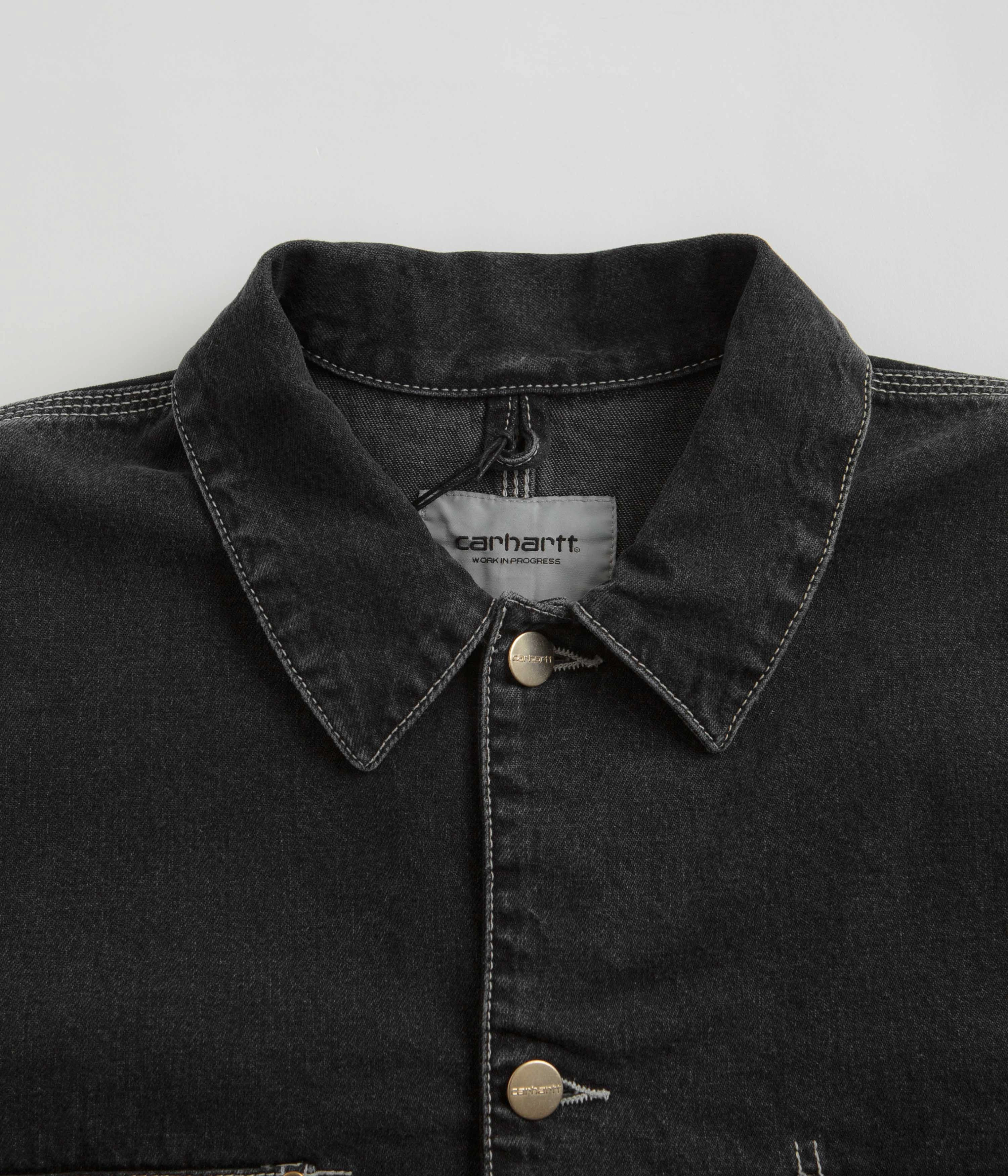 Carhartt OG Chore Coat - Heavy Stone Washed Black Taped Seam Construction