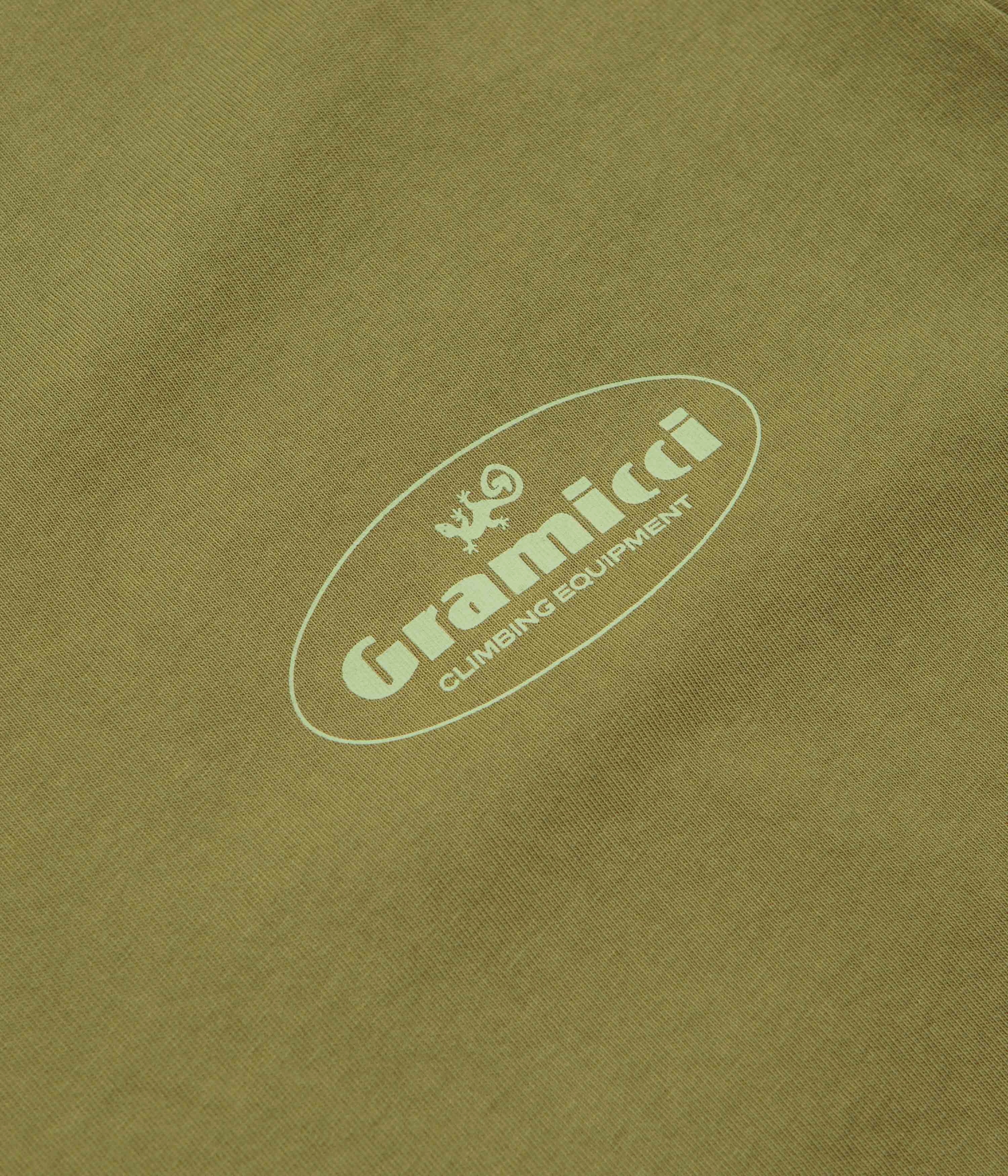 Gramicci Climbing Equipment T-Shirt - Pistachio Pigment Soft Cotton Feel