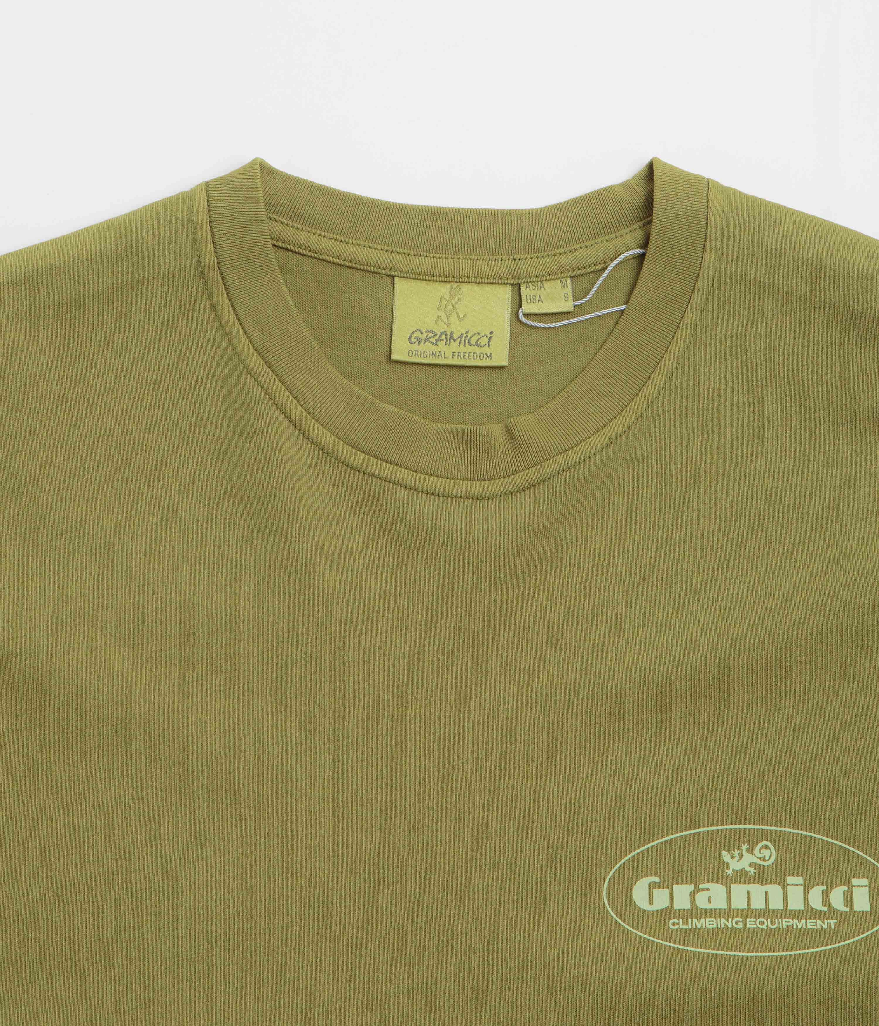 Gramicci Climbing Equipment T-Shirt - Pistachio Pigment Stylish Day Wear