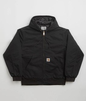 Stormproof Zipper Anti Static Lining Carhartt OG Active Jacket - Black / Black Stone Canvas