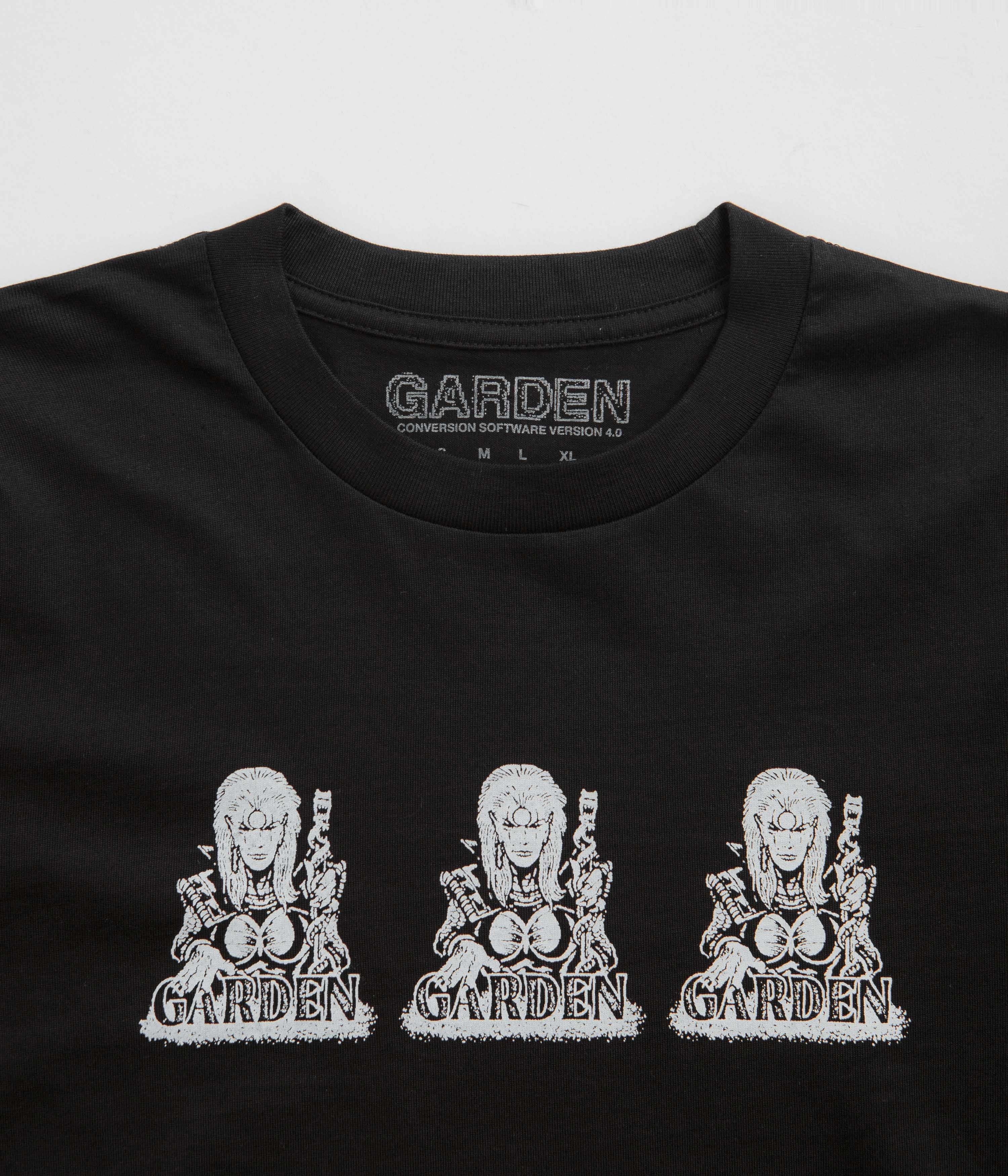 Lint Resistant Surface Garden Raiders Long Sleeve T-Shirt - Black