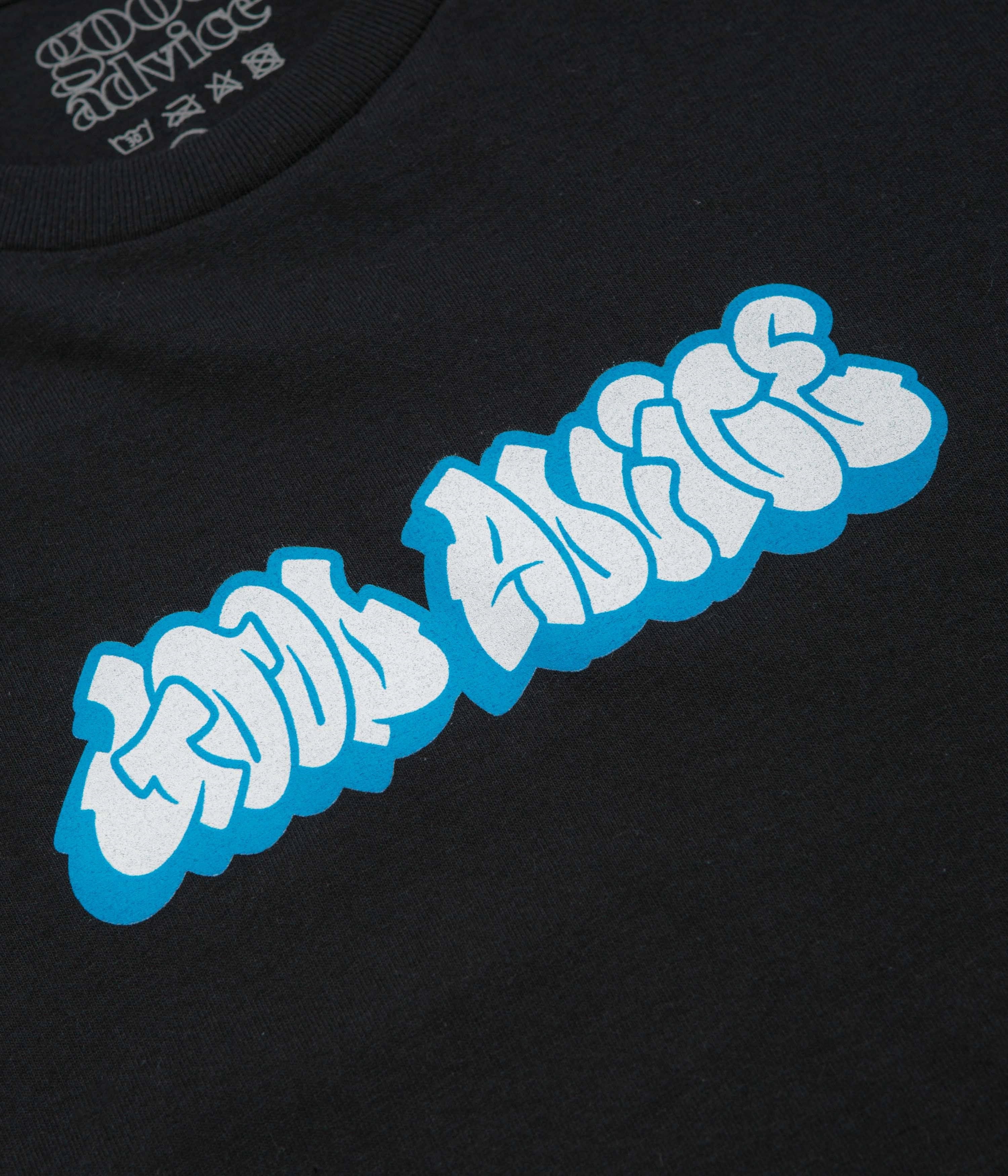 Good Advice 90s T-Shirt - Black Playful Prints Street Casual