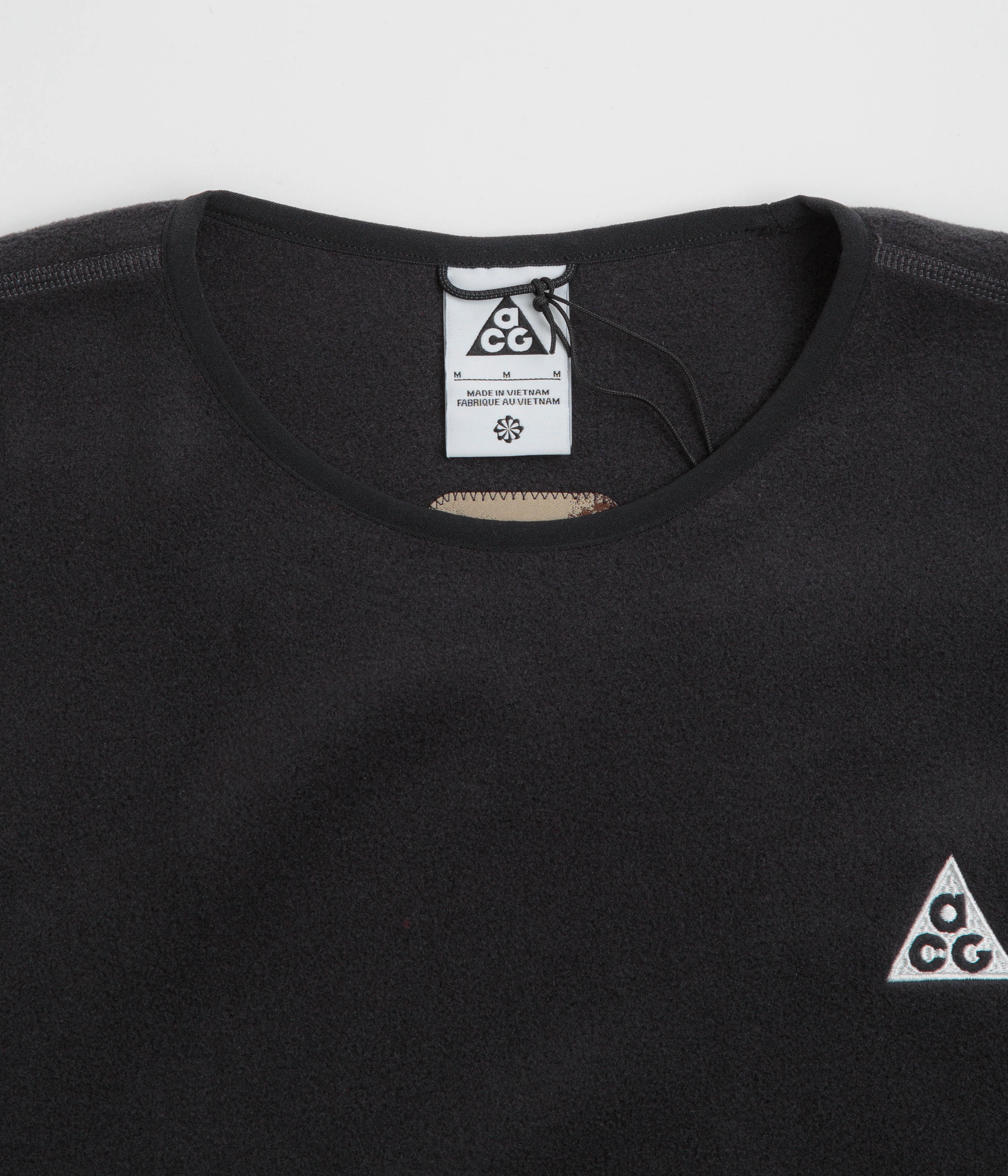 Sleek Knit Nike ACG Wolf Tree Crewneck Sweatshirt  - Black / Anthracite / Summit White