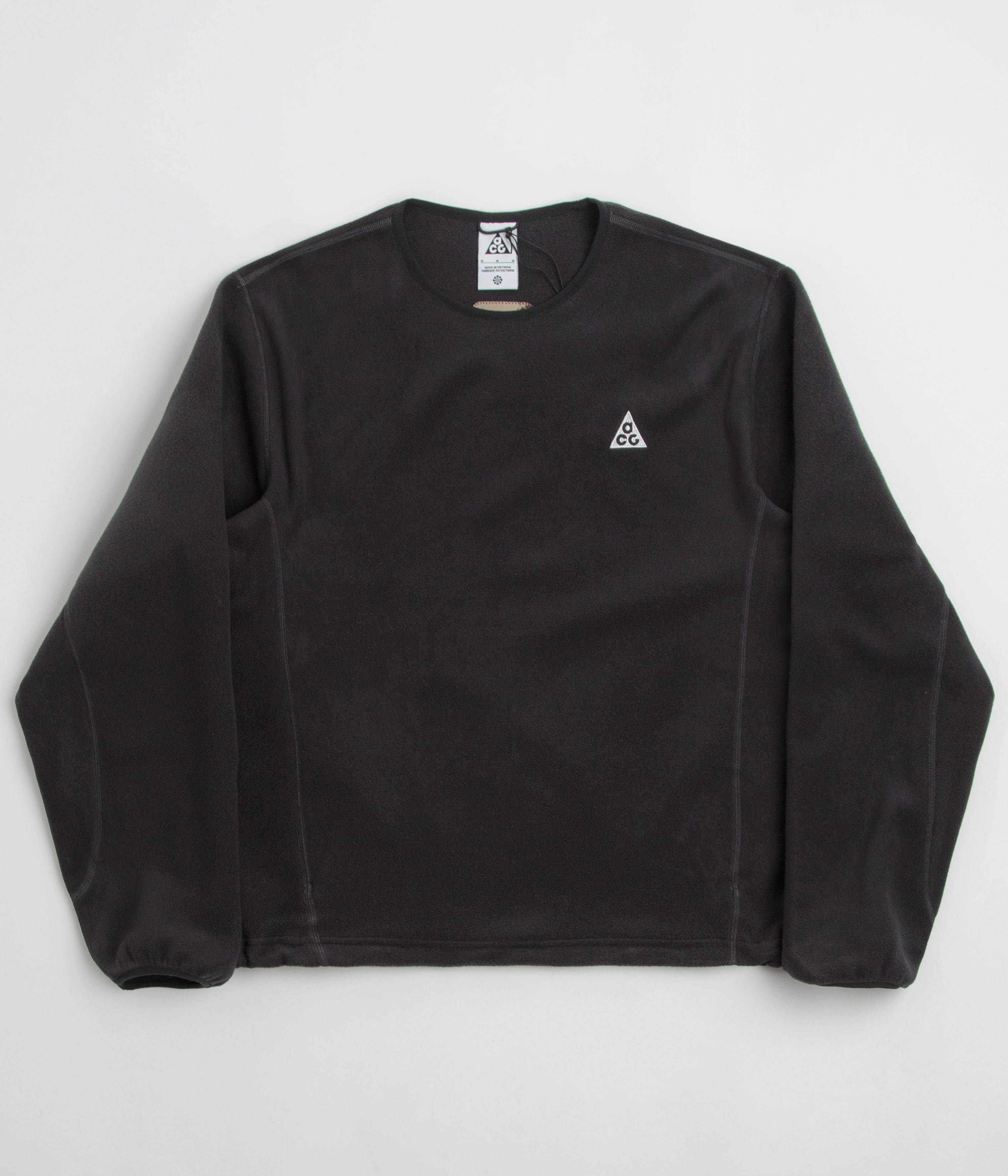 Nike ACG Wolf Tree Crewneck Sweatshirt  - Black / Anthracite / Summit White Layered Look Stylish Knitwear
