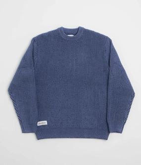 Knit texture Cozy Fabric Butter Goods Drain Knit Sweatshirt - Midnight