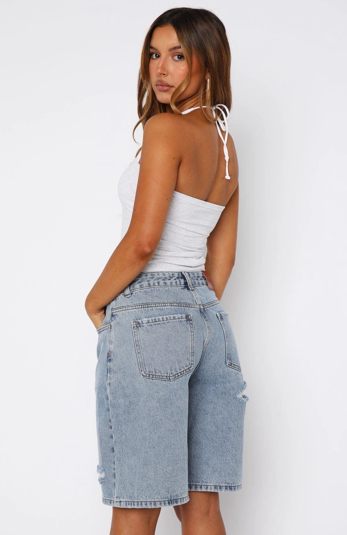 Gina Denim Shorts Light Blue Casual Clothing