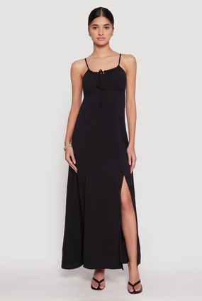 Airy Side Slit Maxi Dress Chic Harmony