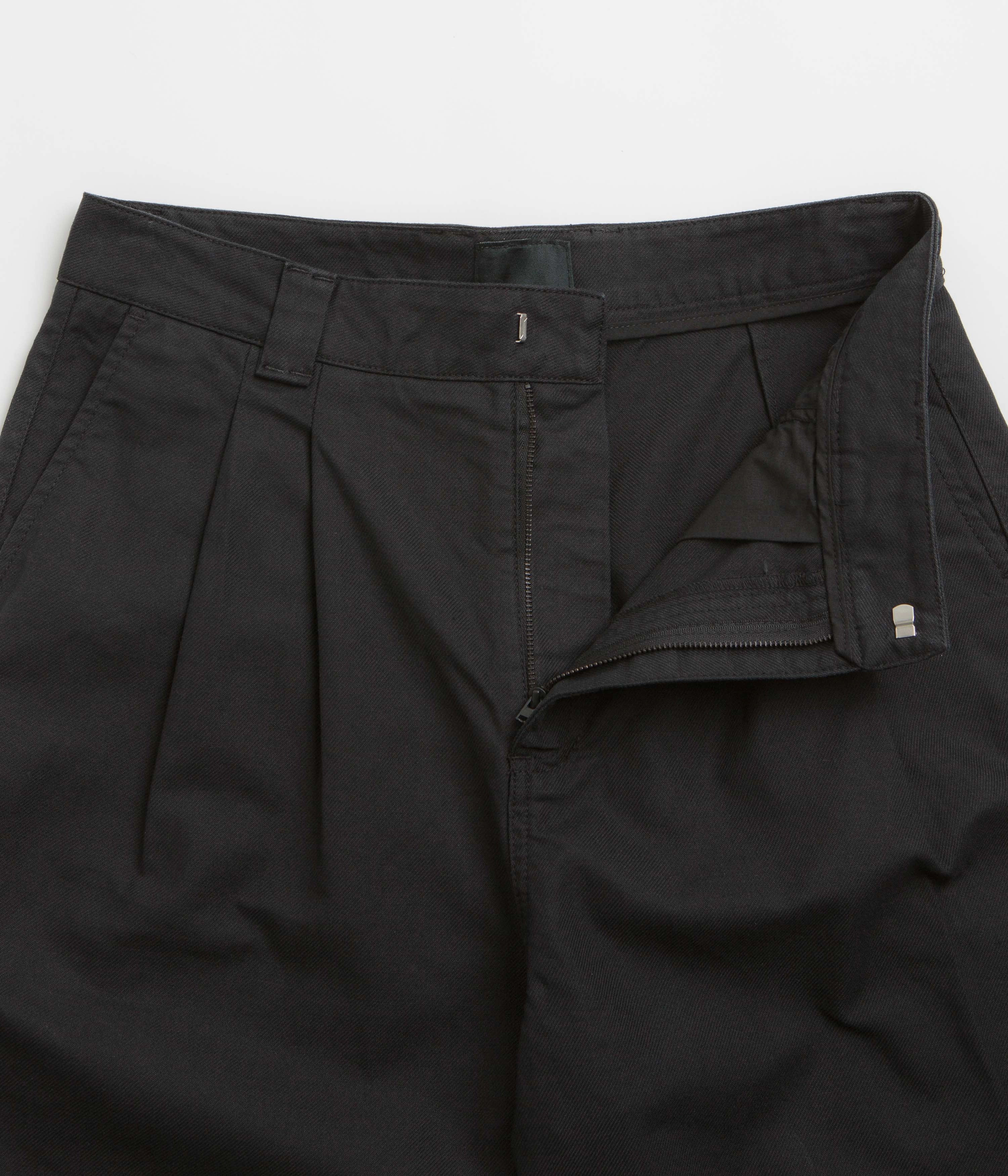 Rassvet Pleated Work Shorts - Black Low Profile Closure System Roomy Comfort