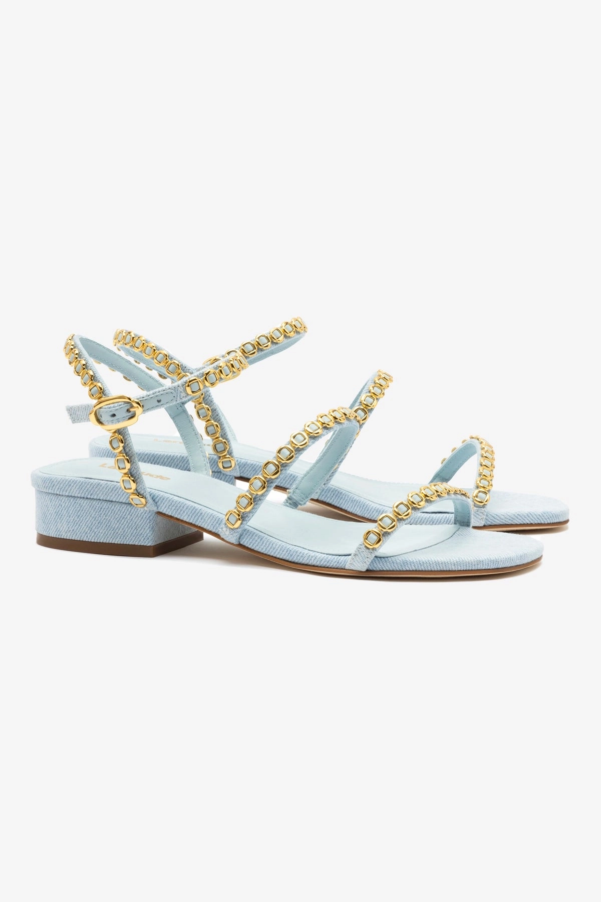 Milanina Flat Sandal In Maya Denim Cozy Step