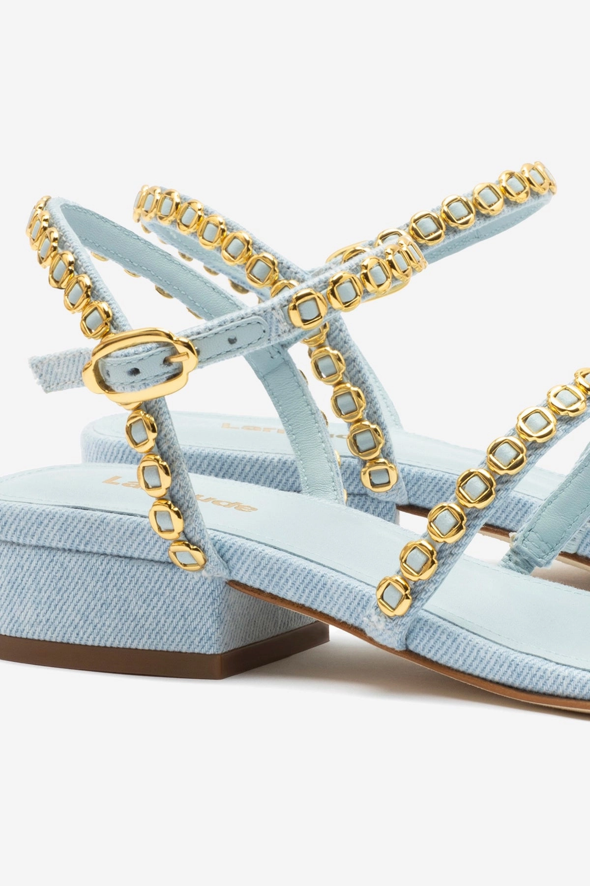 Milanina Flat Sandal In Maya Denim Closed Toe