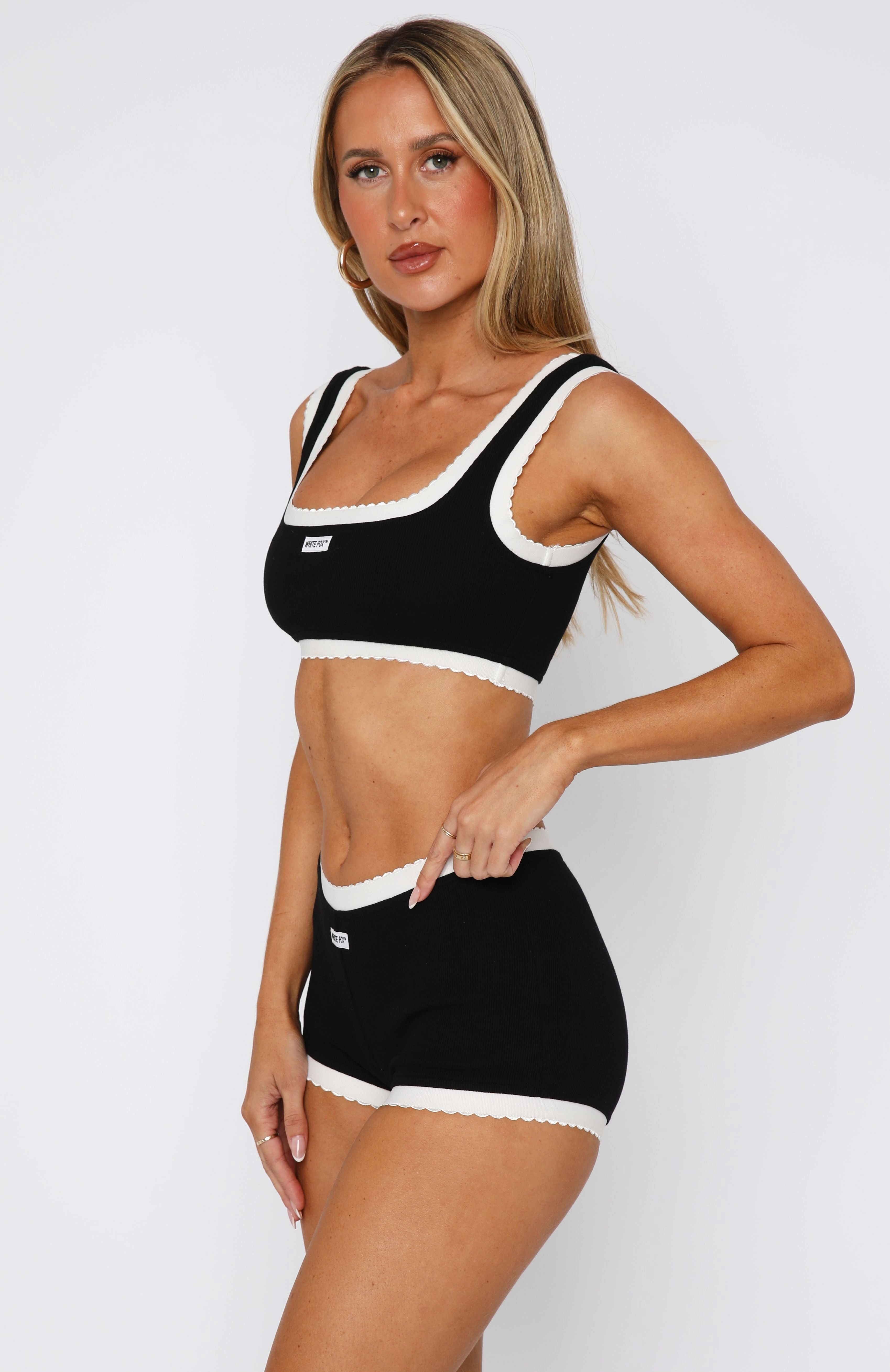 Skinny Fit Bold Statement Got Carried Away Booty Shorts Black
