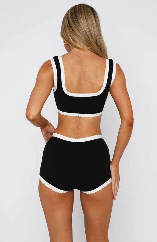 Punk style Fun Colors Got Carried Away Booty Shorts Black