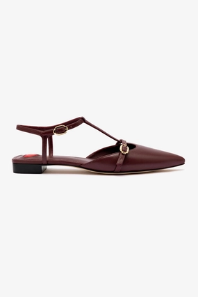 Grace Flat In Burgundy Leather Everyday Cushioning Trend Comfort Design