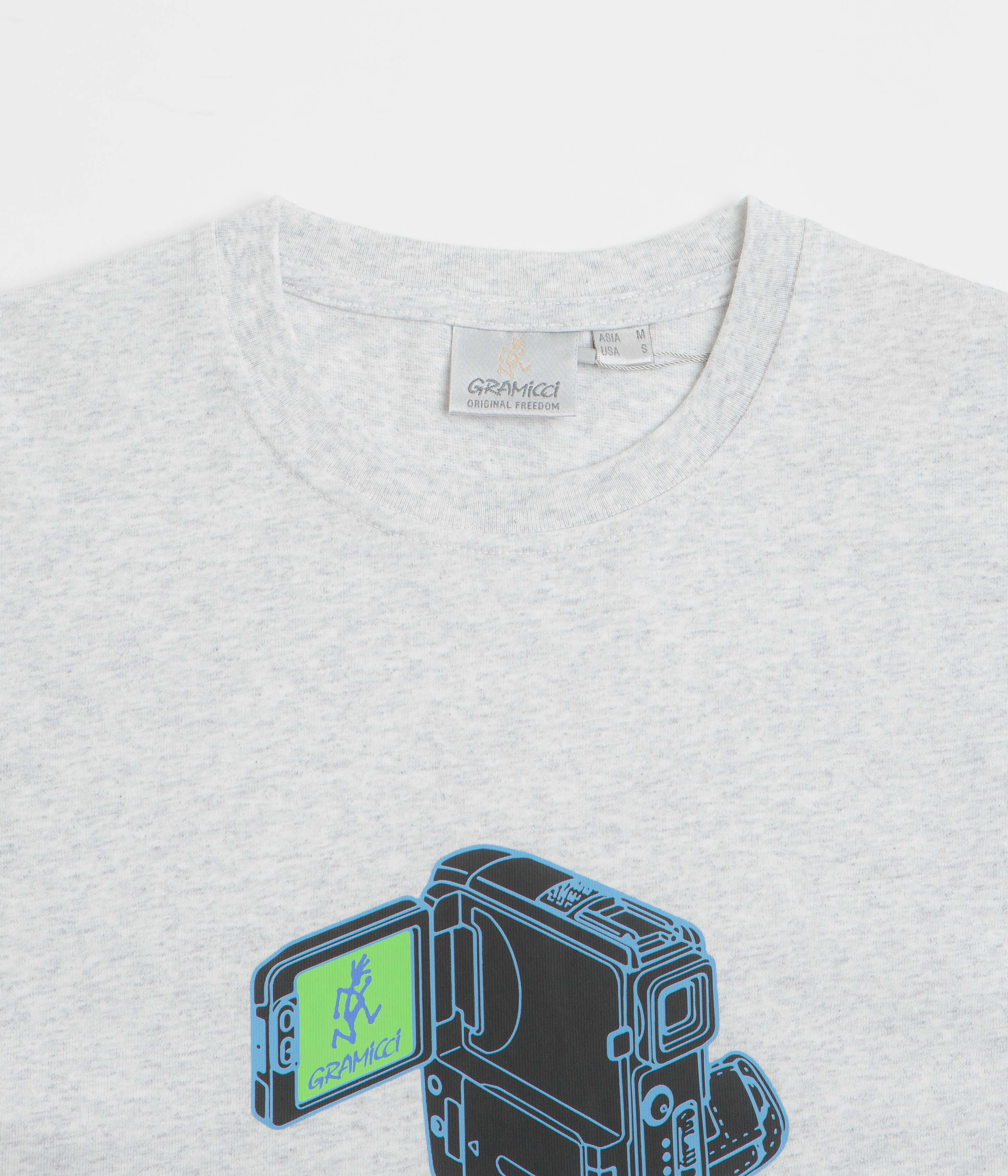 Classic Chic Classic Style Trend Gramicci Camcorder T-Shirt - Heather Ash