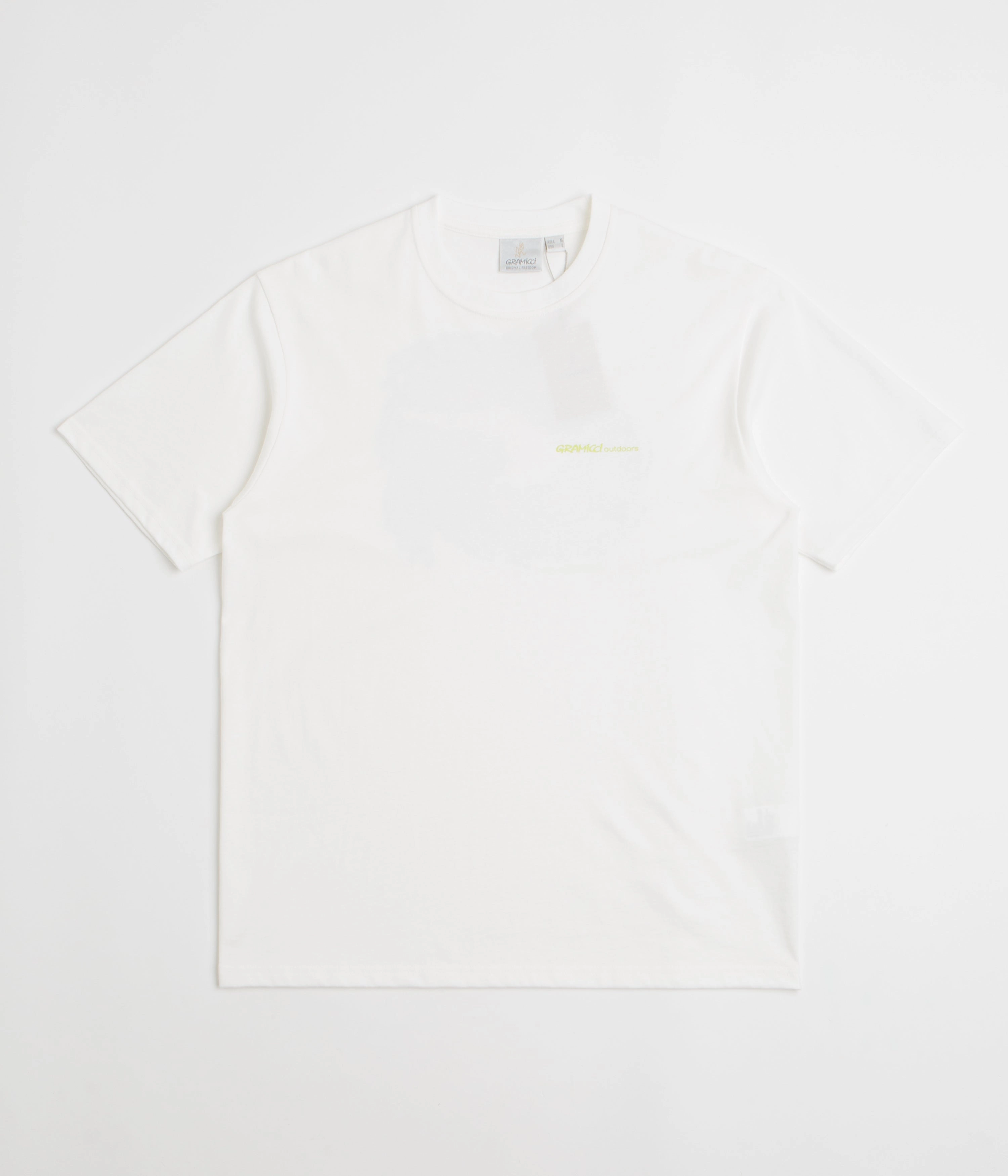 Gramicci Hurricane T-Shirt - White Comfy Layer Flexible Ribbed Neckline
