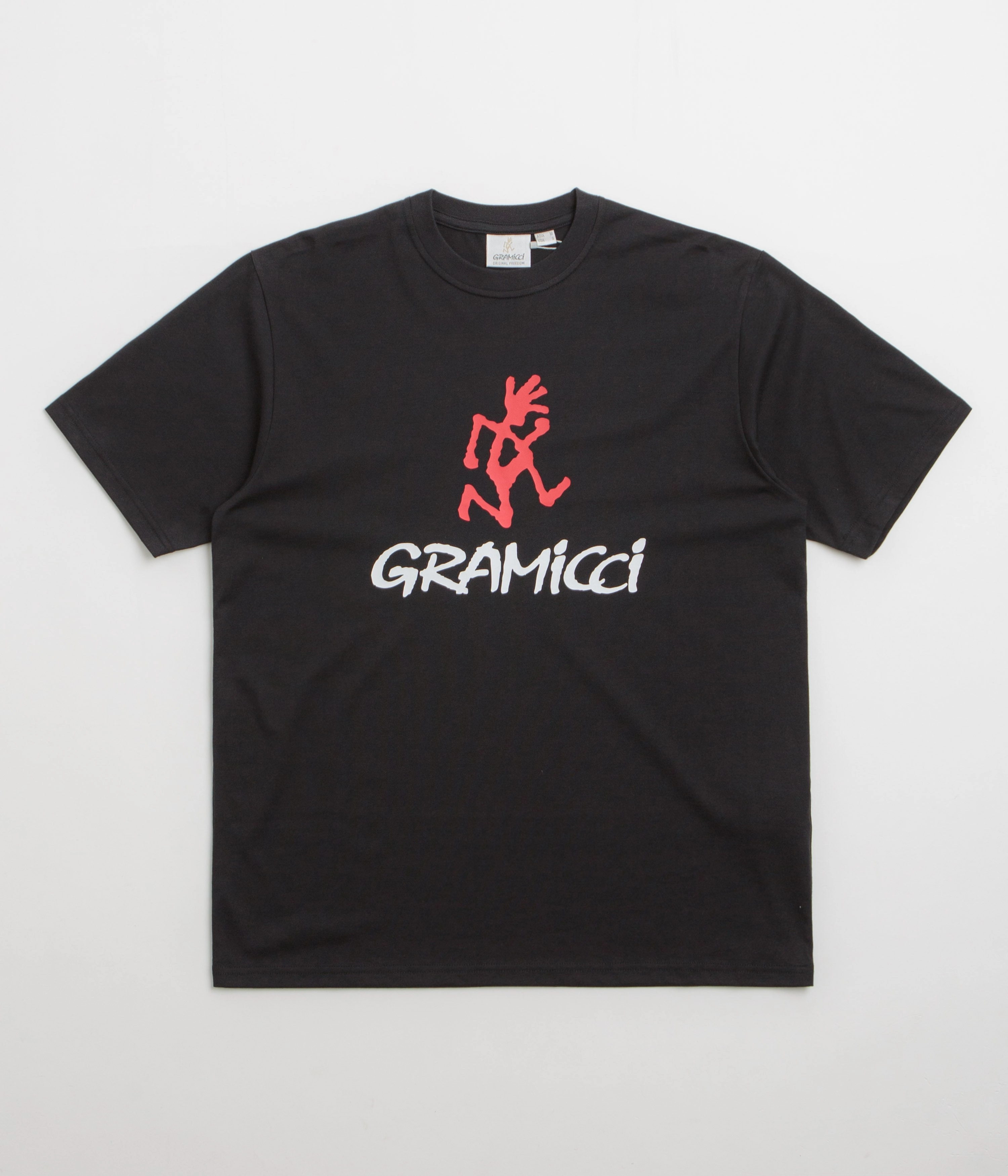Stretchable Fabric Gramicci Logo T-Shirt - Black
