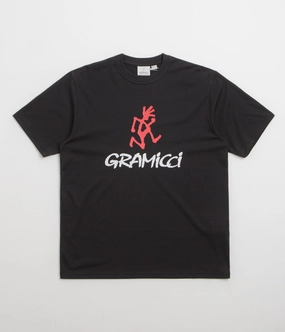 Stretchable Weave Gramicci Logo T-Shirt - Black