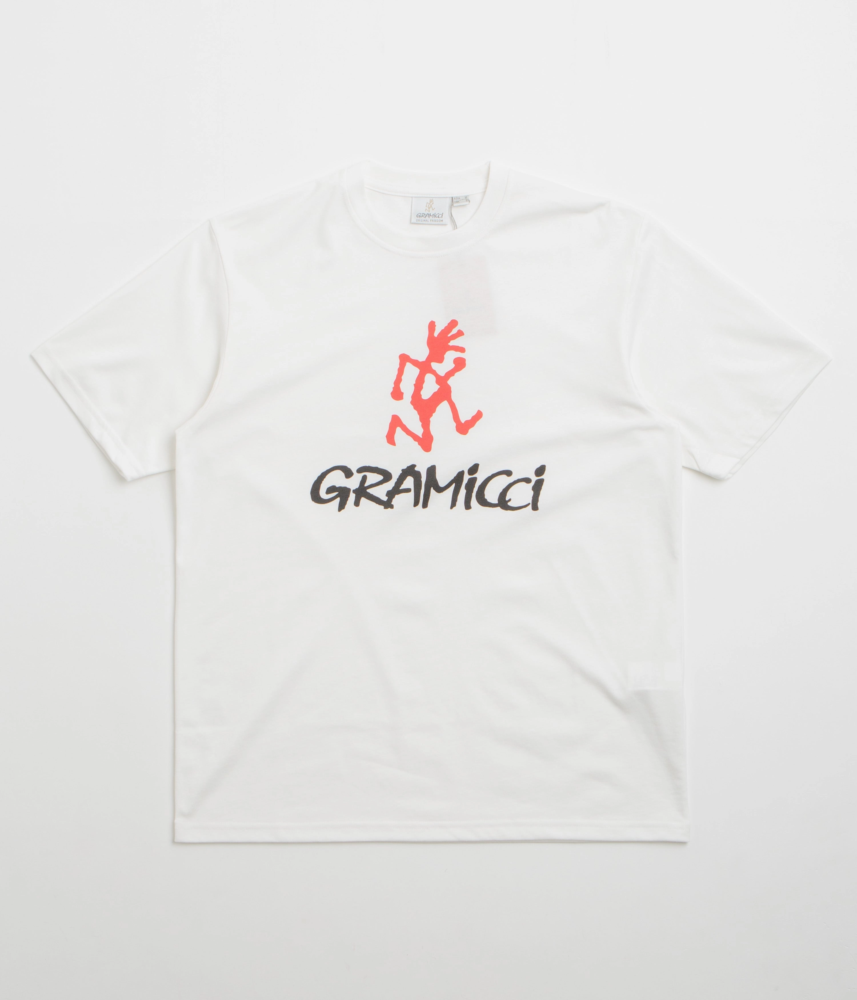 Gramicci Logo T-Shirt - White Classic Layer Wear Reinforced Hemline