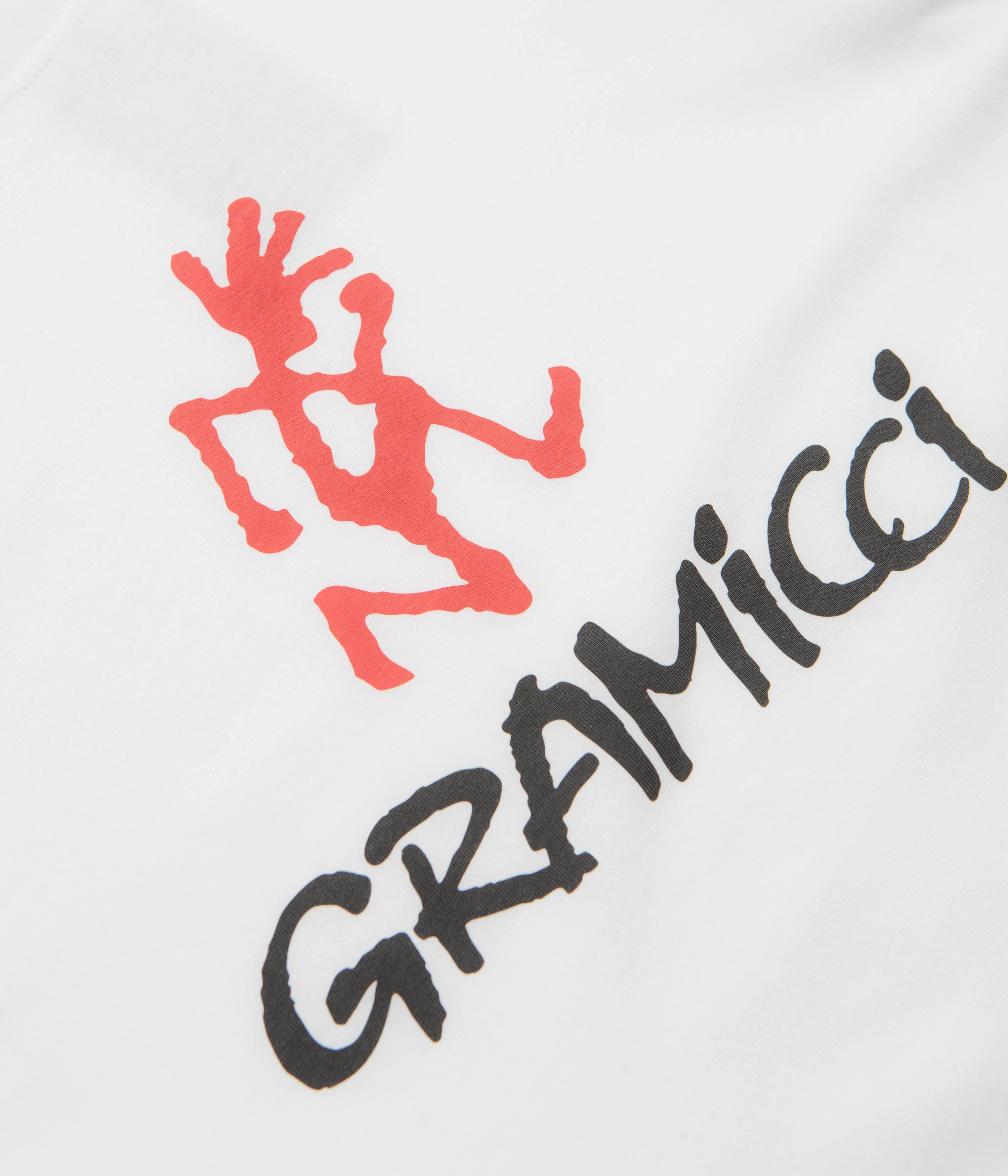 Trendy Look Printed Logo Gramicci Logo T-Shirt - White