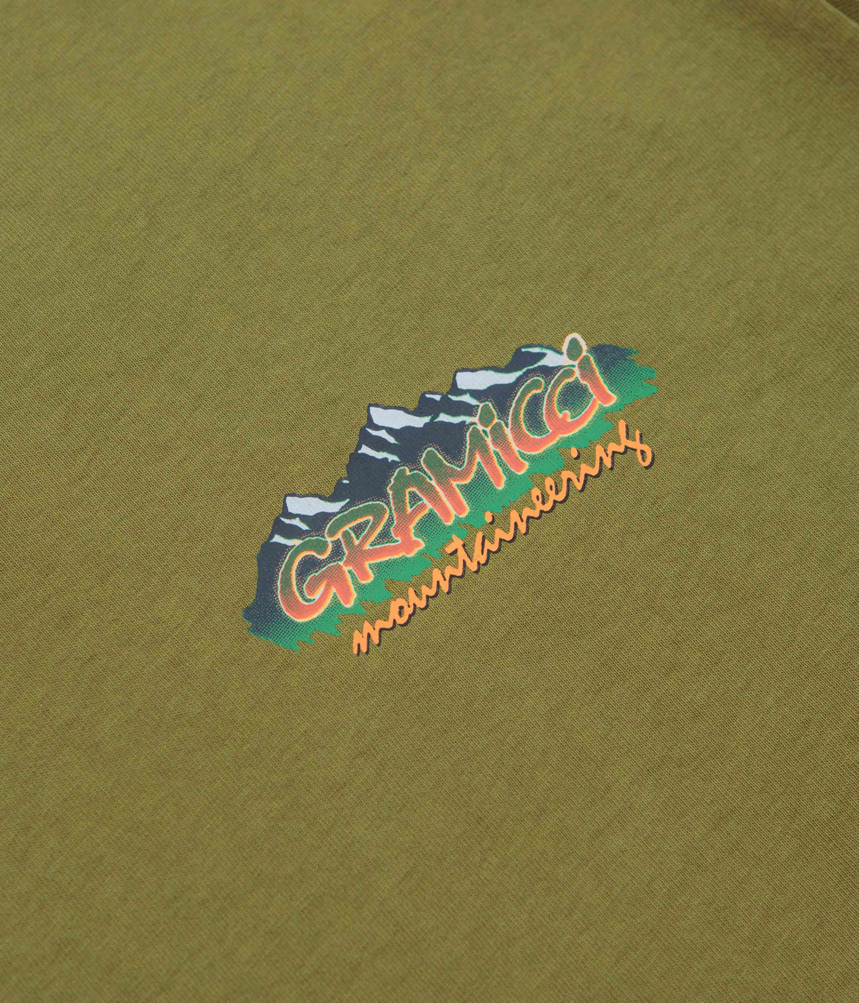 Gramicci Mountaineering T-Shirt - Pistachio Pigment Comfortable All Day Wear