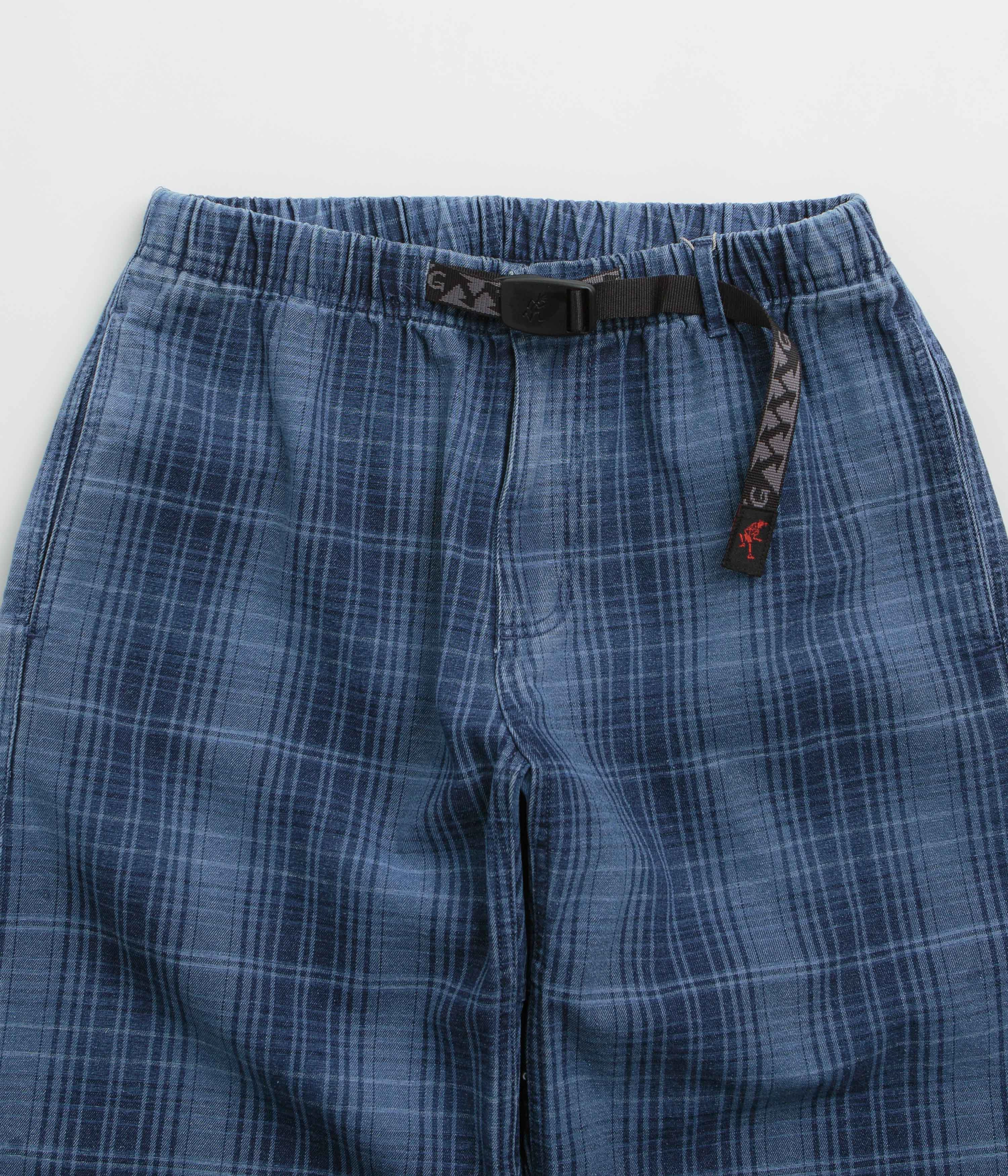 Gramicci O.G. Denim Plaid Pants - Indigo Checkered Plaid Adaptable Style Neutral Shade