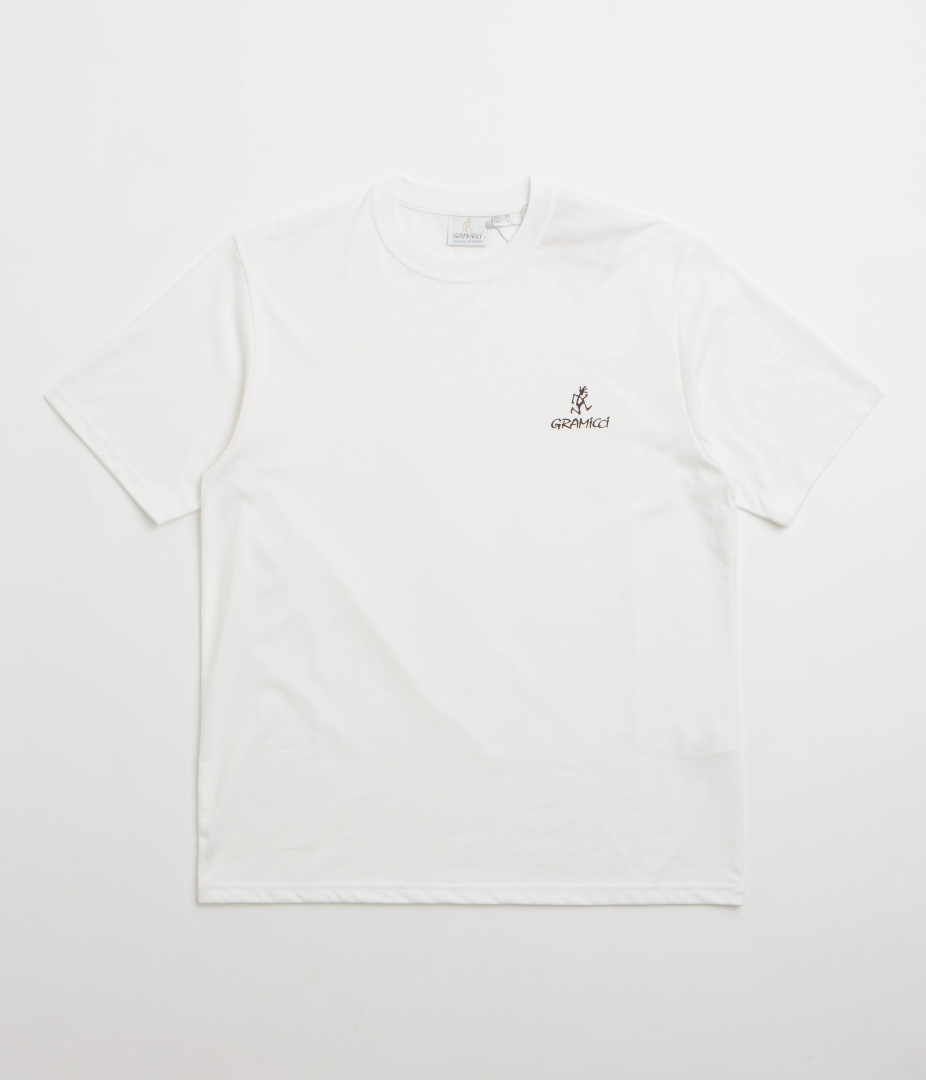 Gramicci One Point Logo T-Shirt - White Layered Collar