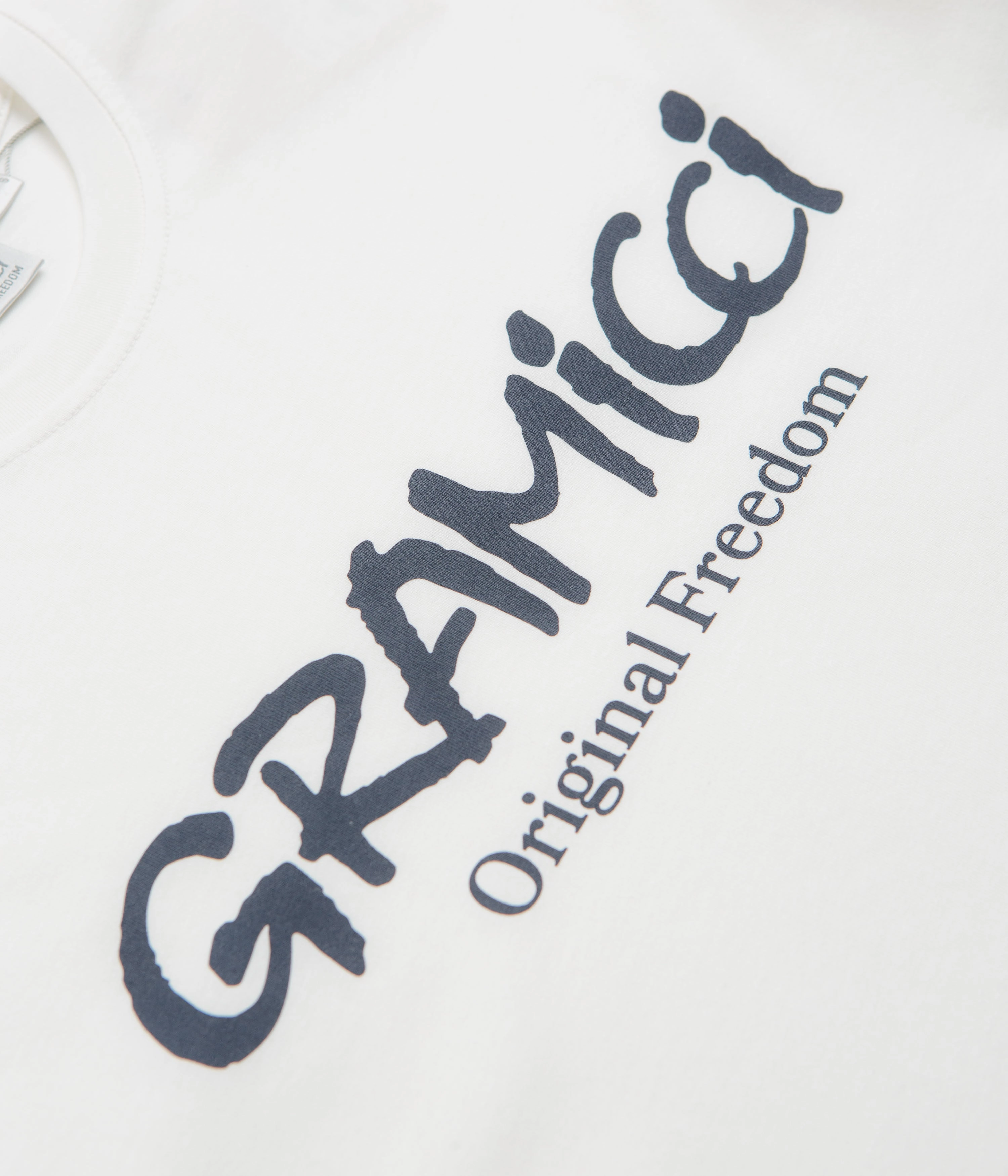 Gramicci Original Freedom Logo T-Shirt - White Trendy Style