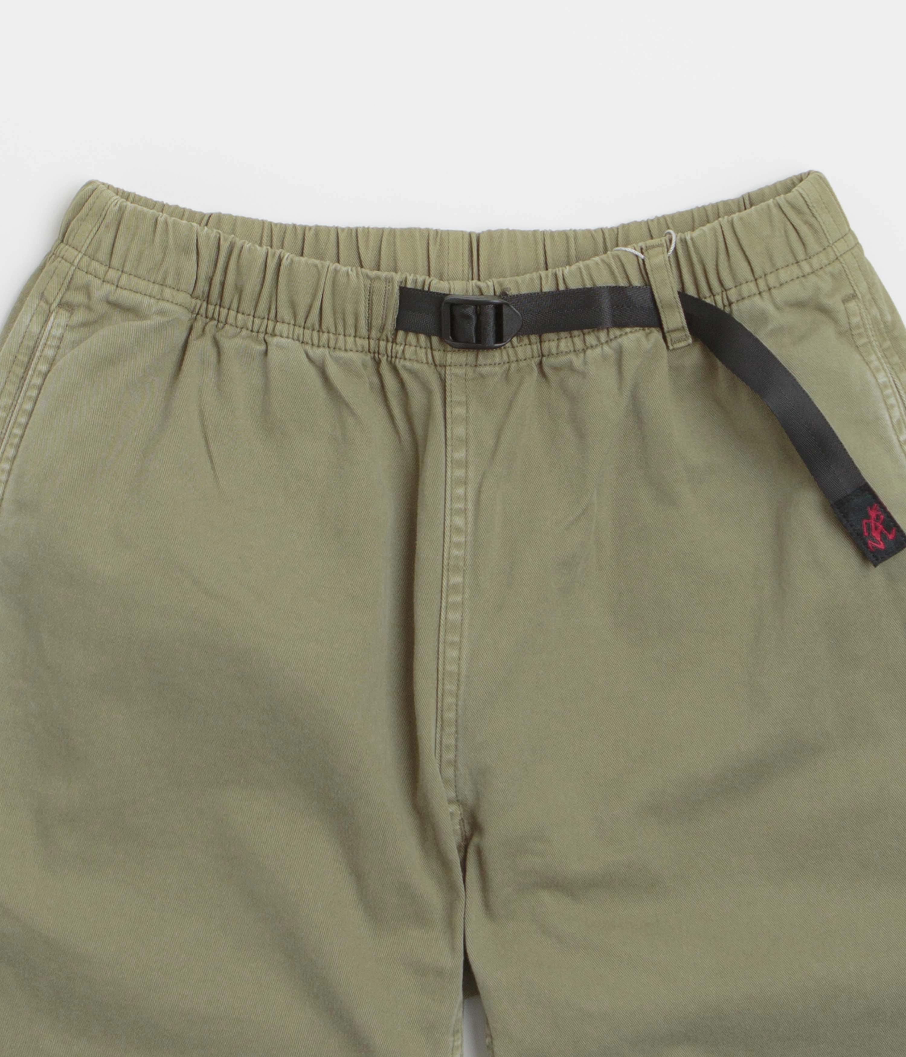 Chafe Resistant Edges Thermoregulating Fabric Gramicci Pigment Dye G-Shorts - Herb