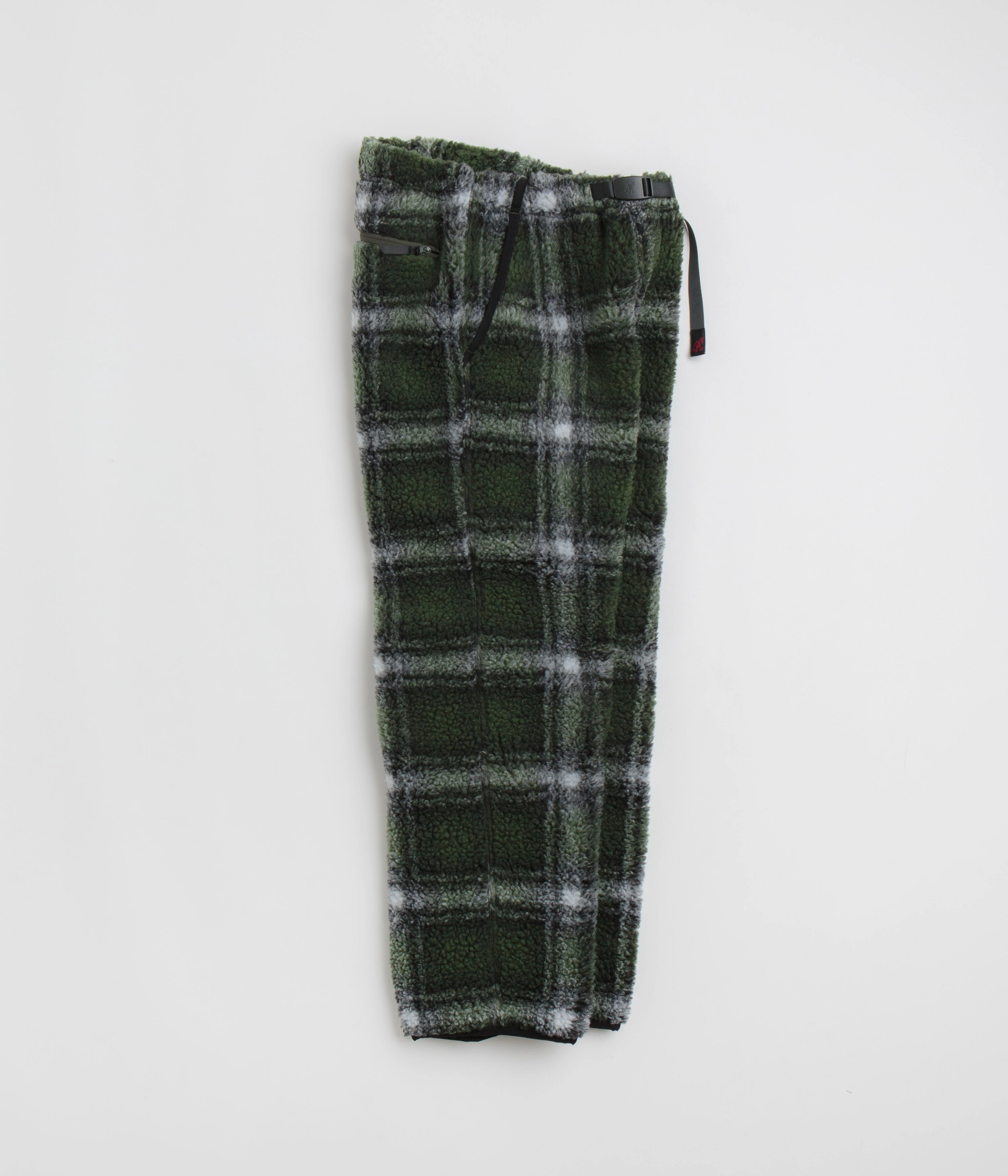 Gramicci Shadow Plaid Sherpa Pants - Olive Shadow Plaid Compact Storage