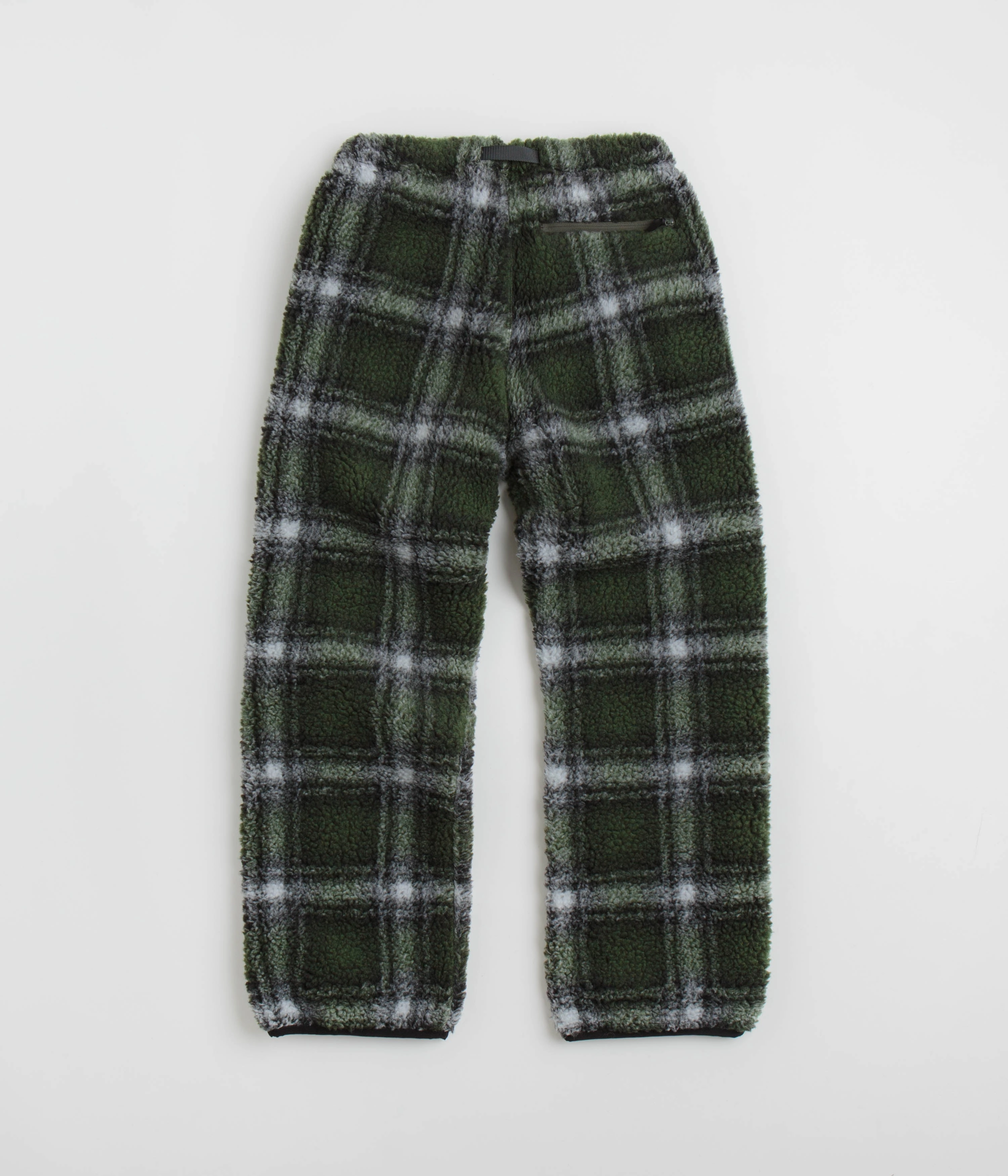 Gramicci Shadow Plaid Sherpa Pants - Olive Shadow Plaid Moisture Wicking Technology DurablePolyester