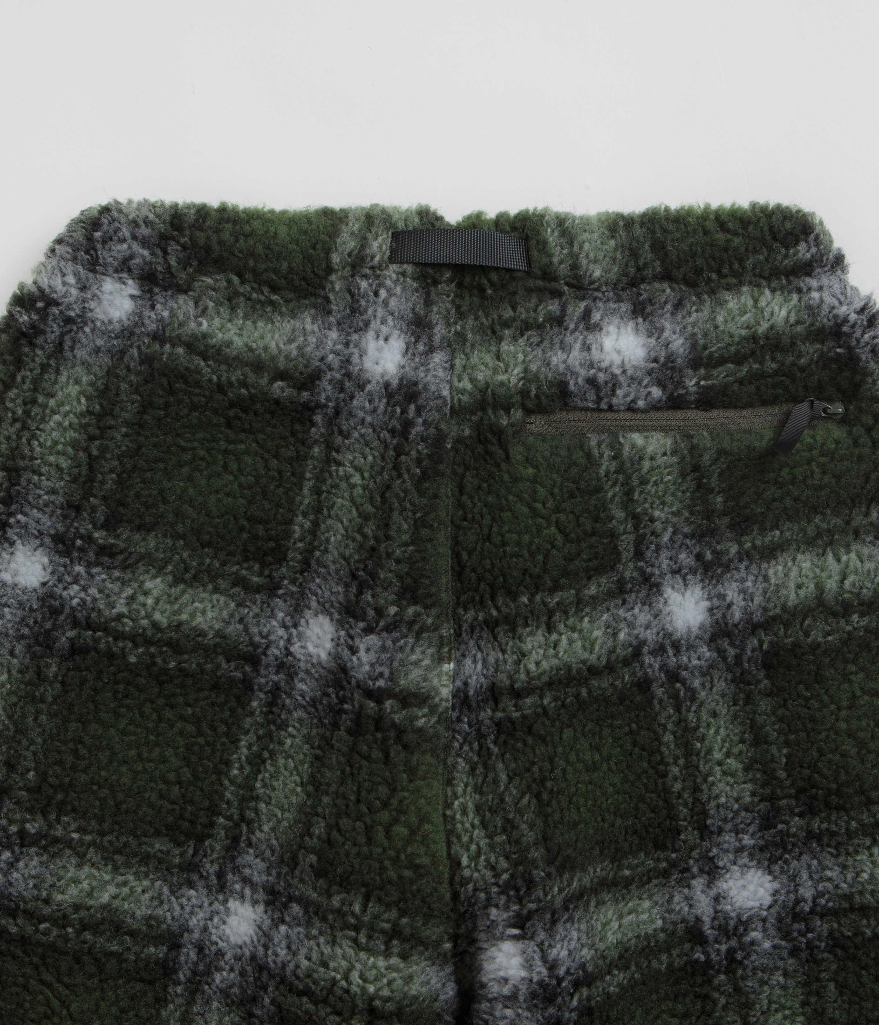 Gramicci Shadow Plaid Sherpa Pants - Olive Shadow Plaid ArticulatedJoints
